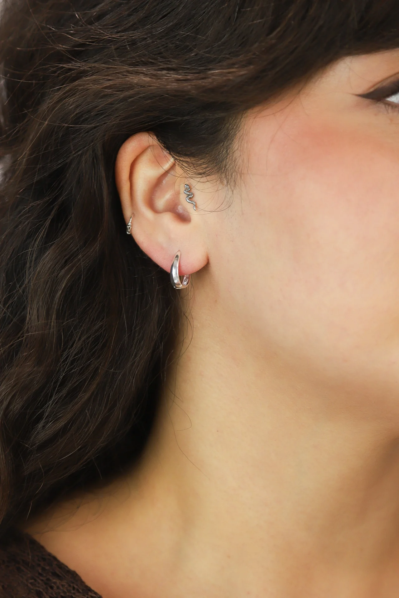 Amaya Silver Hoops