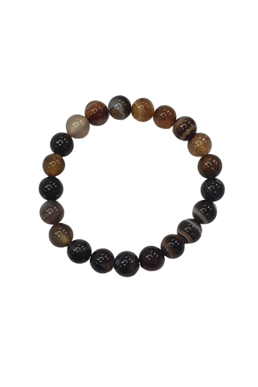 Banded Eye Agate Beaded Bracelet
