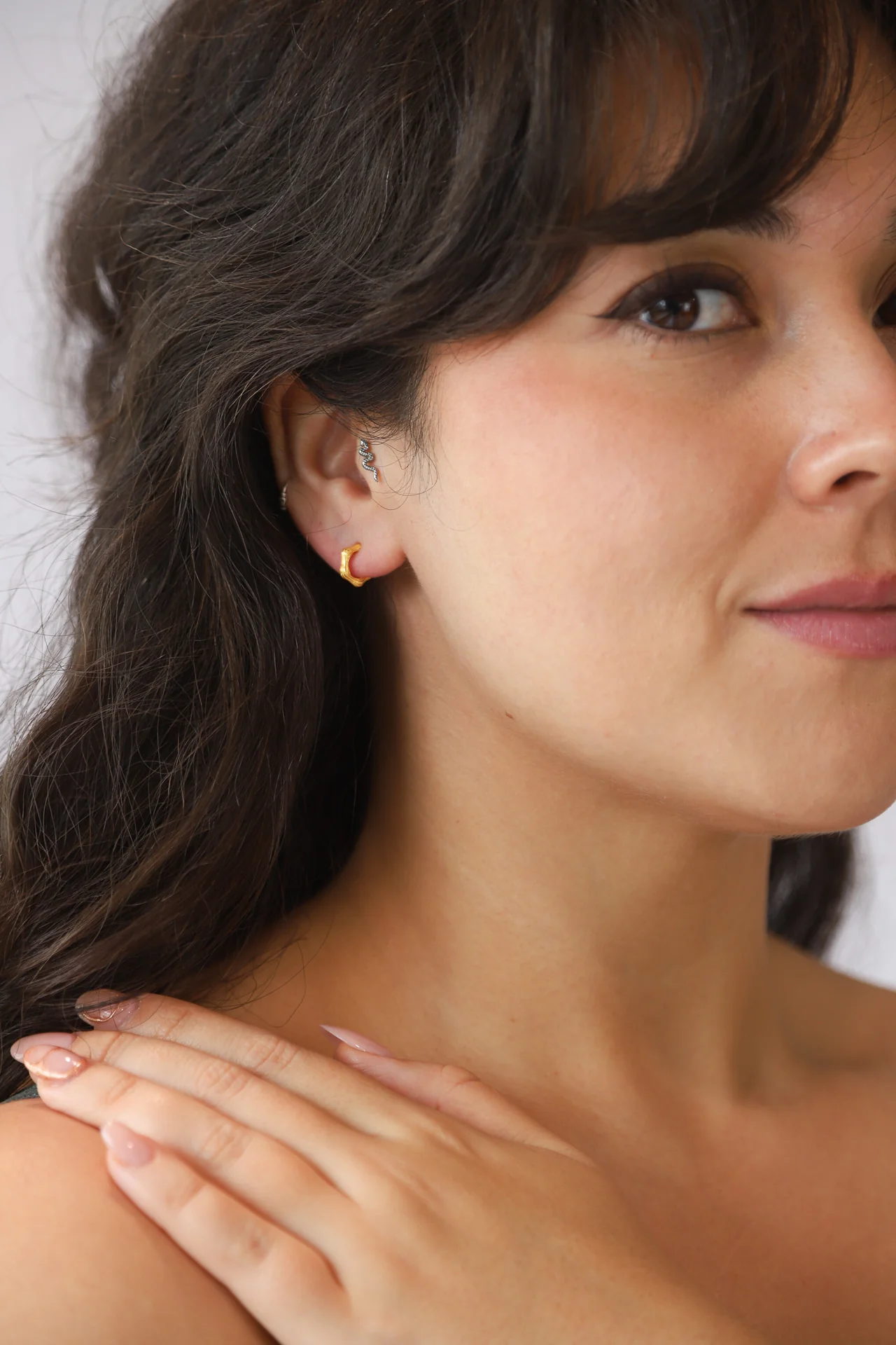 Bamboo Gold Hoops - Image 2