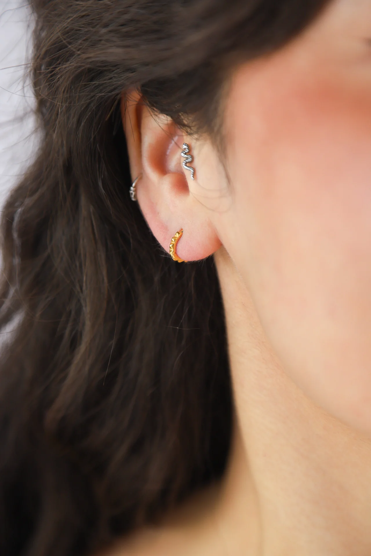 Blade Gold Hoops - Image 3