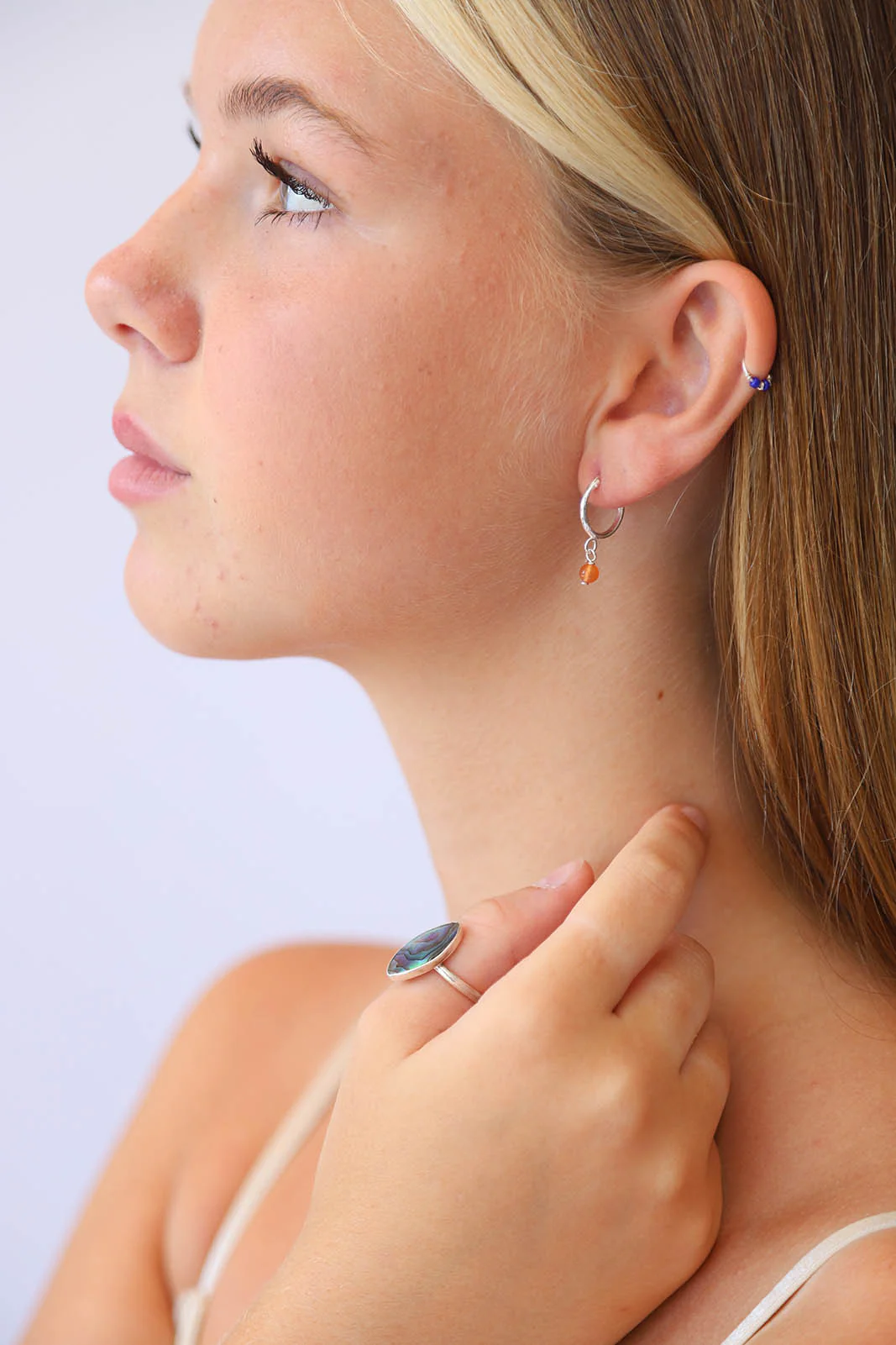 Carnelian Cadi Hoops - Image 2