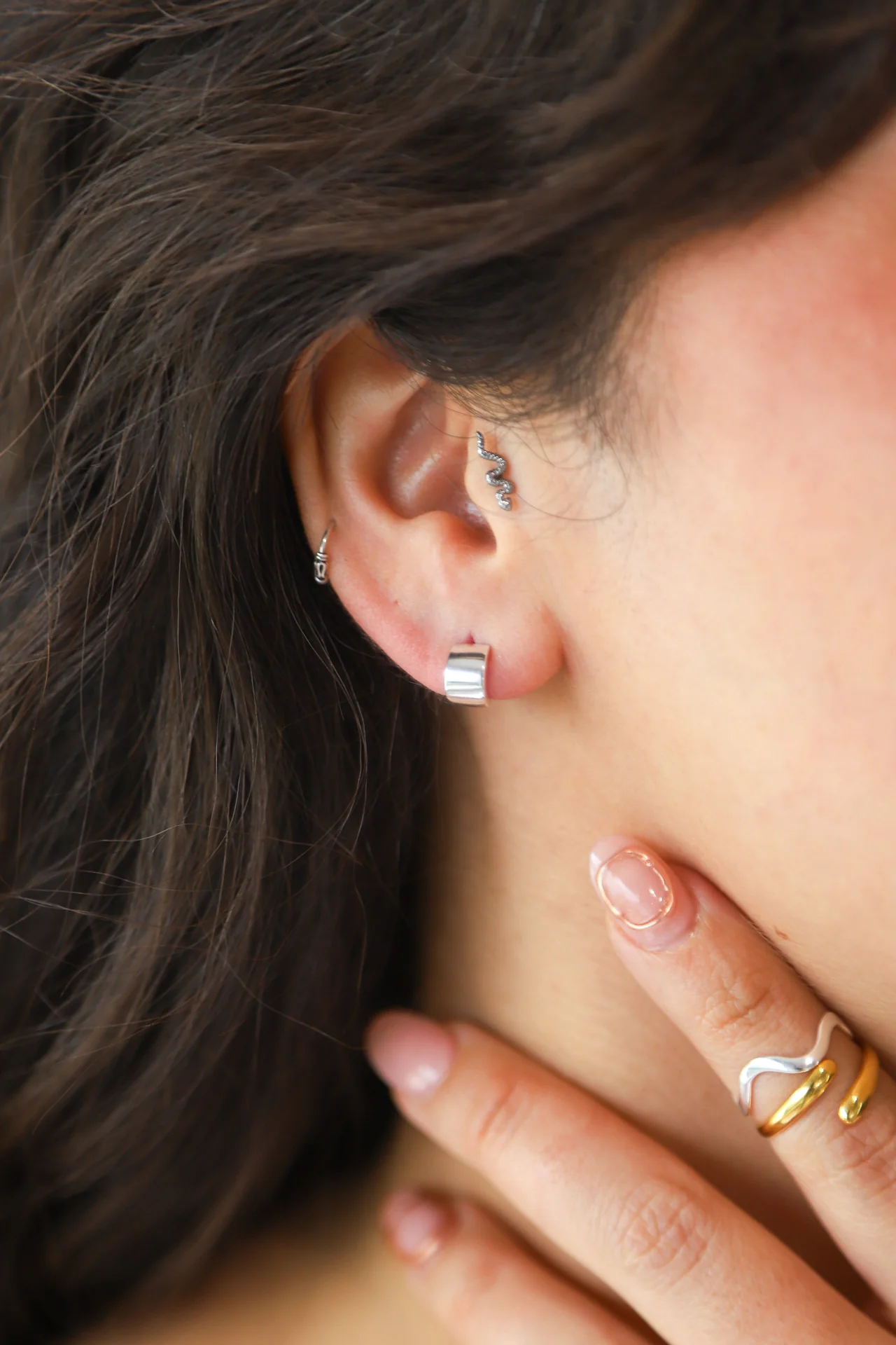 Cora Silver Studs - Image 3