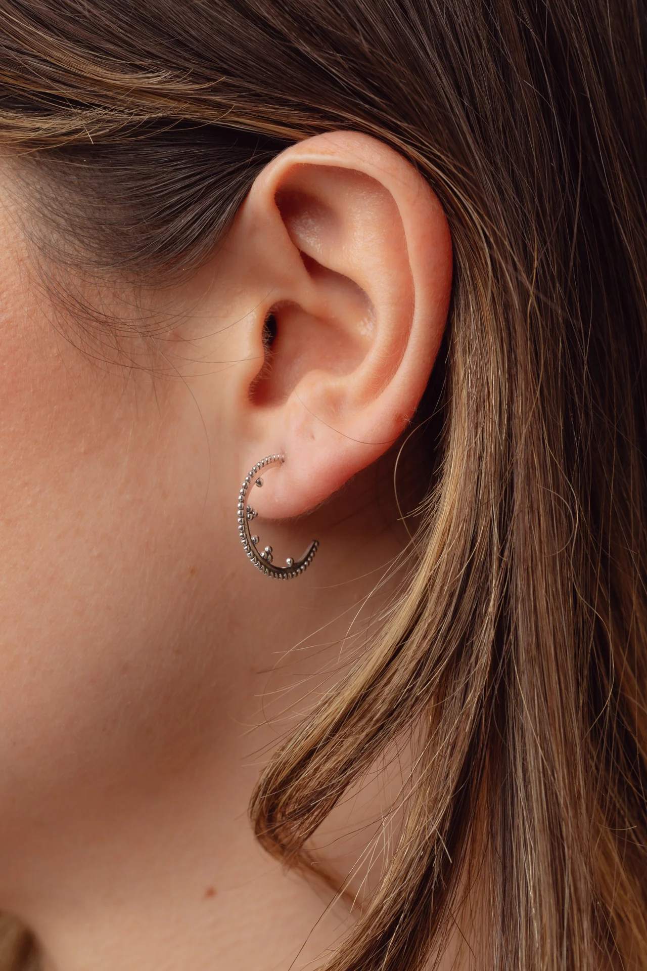 Tippia Silver Hoops