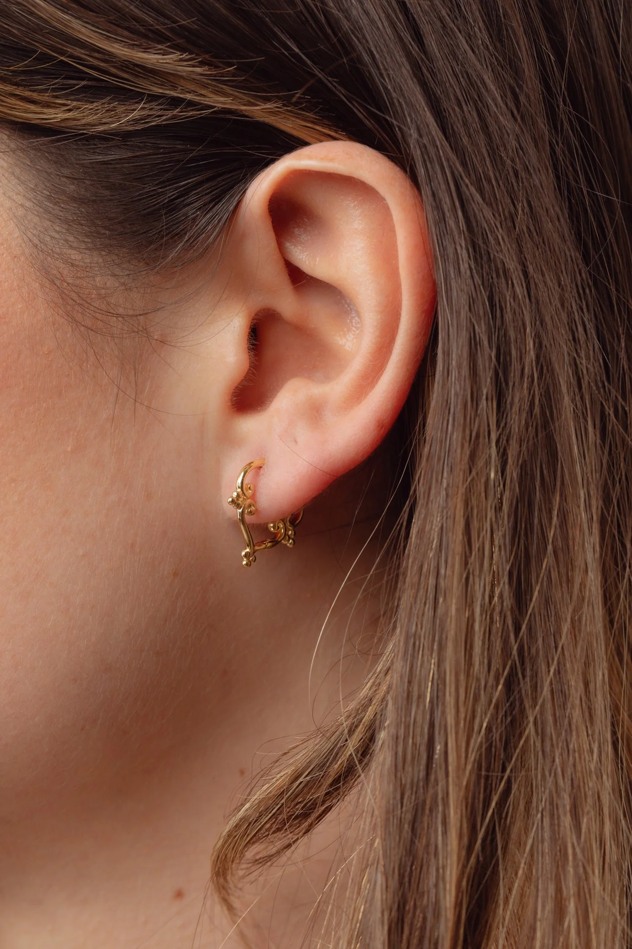 Kaeli Tribal Gold Hoops