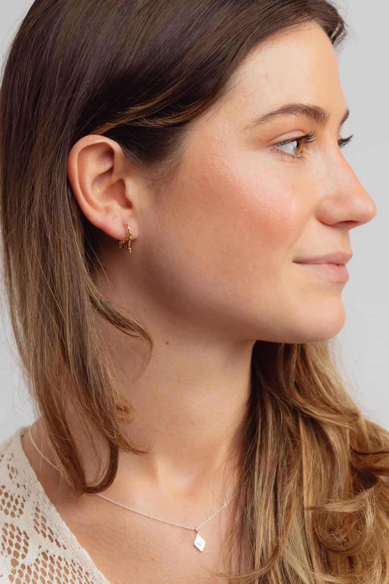 Kaeli Tribal Gold Hoops - Image 2