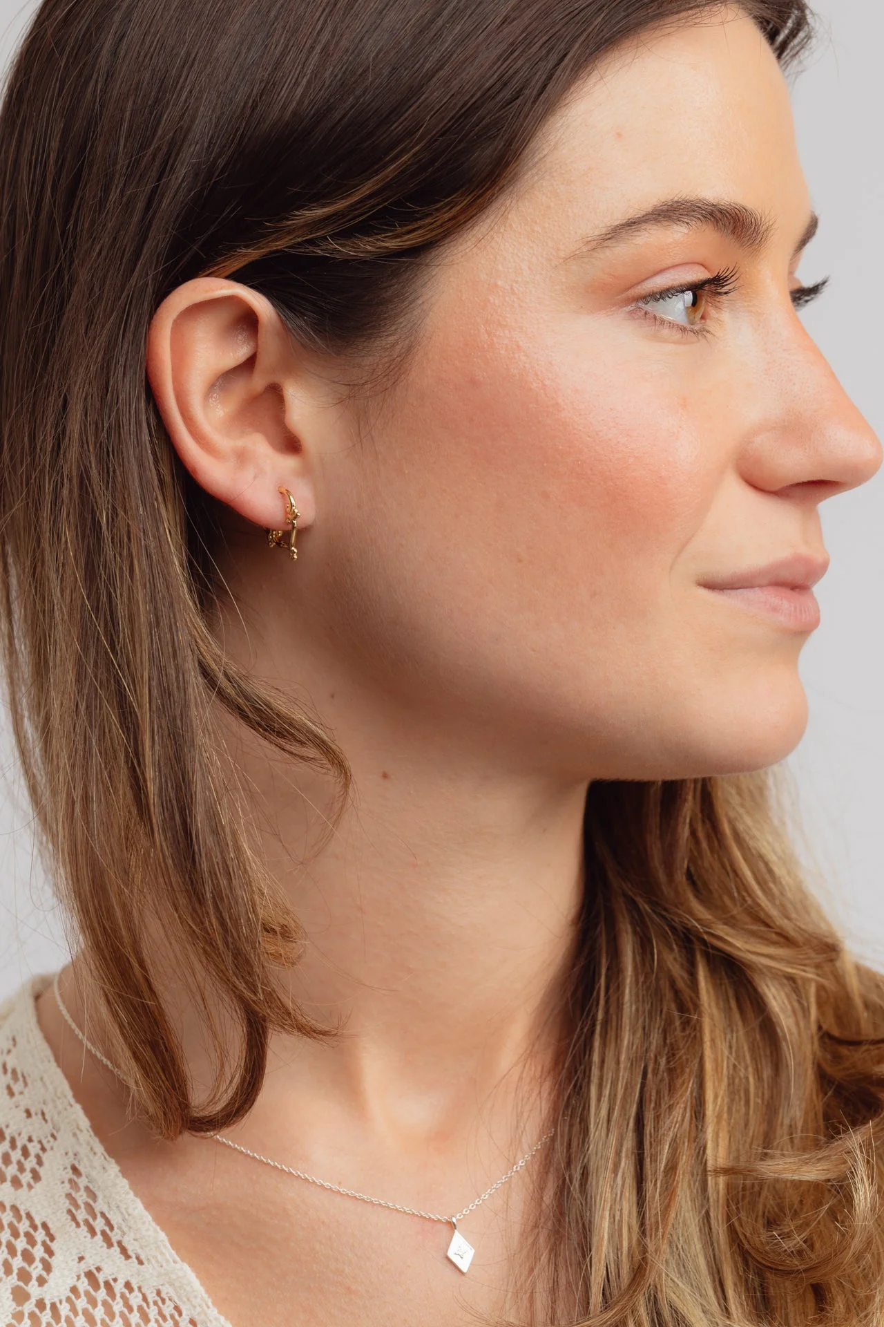 Kaeli Tribal Gold Hoops - Image 3