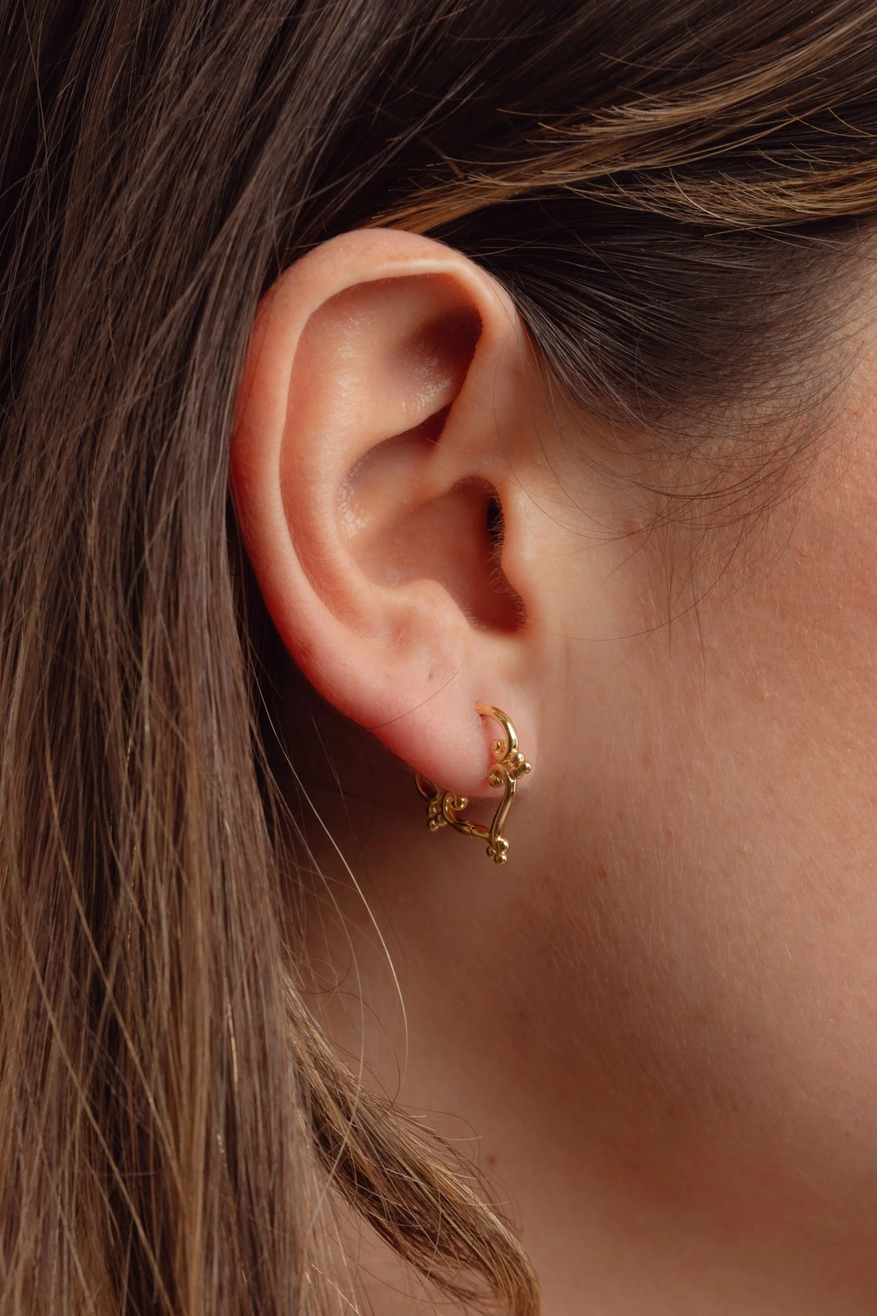 Kaeli Tribal Gold Hoops - Image 4