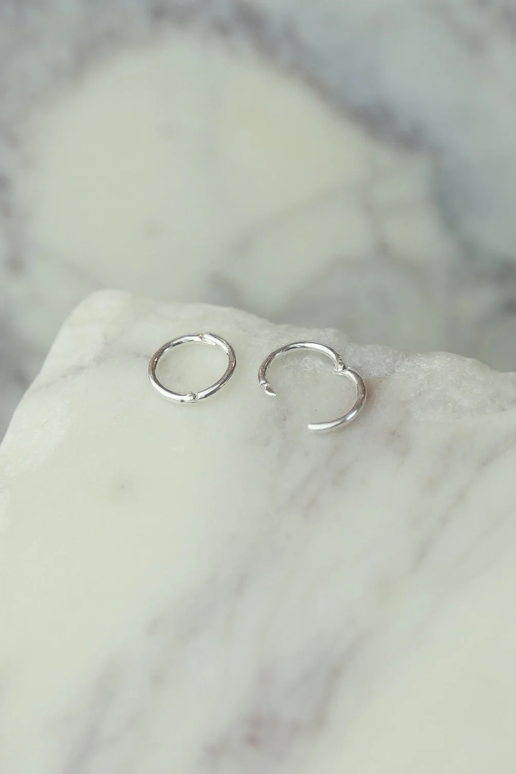 Estele Silver Hoops - Image 3