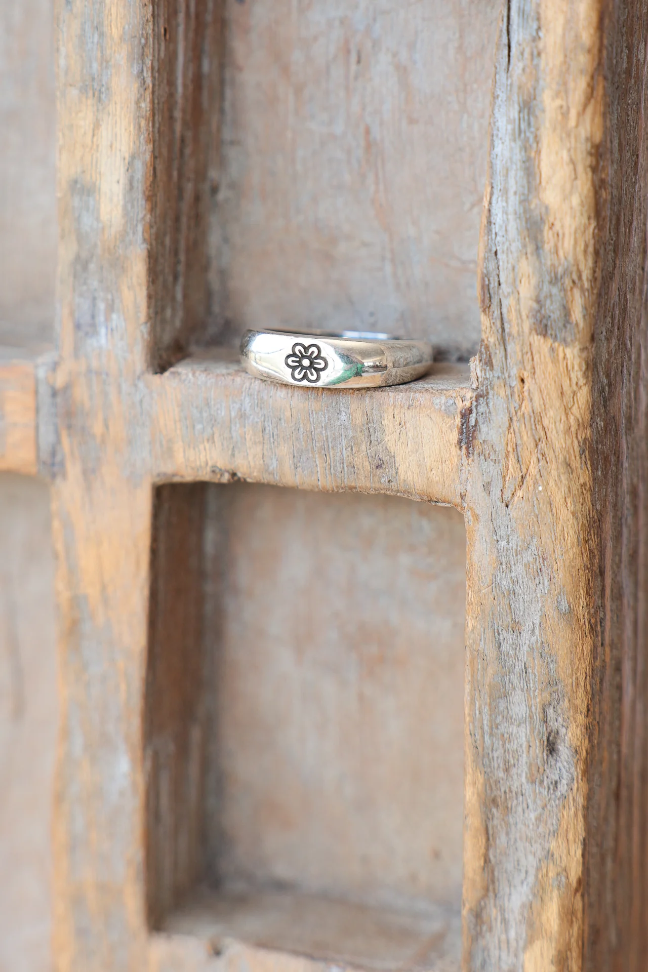 Flower Stamped Ring