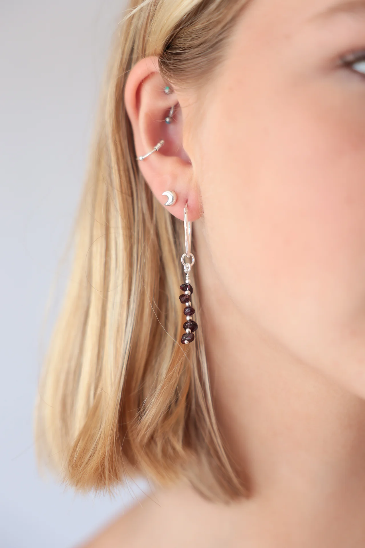 Gem Chip Drop Earrings - Image 2