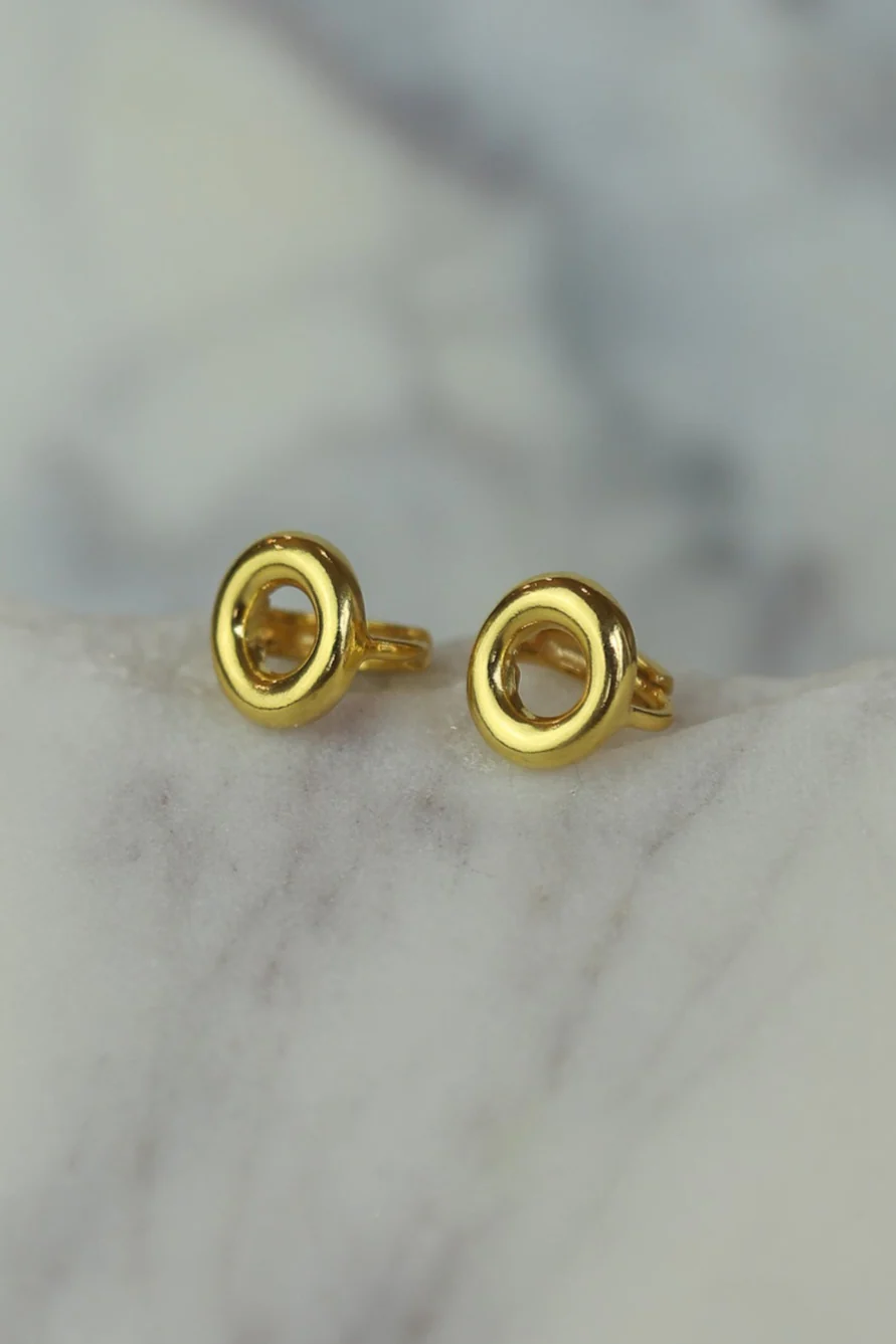 Gold Circle Earrings