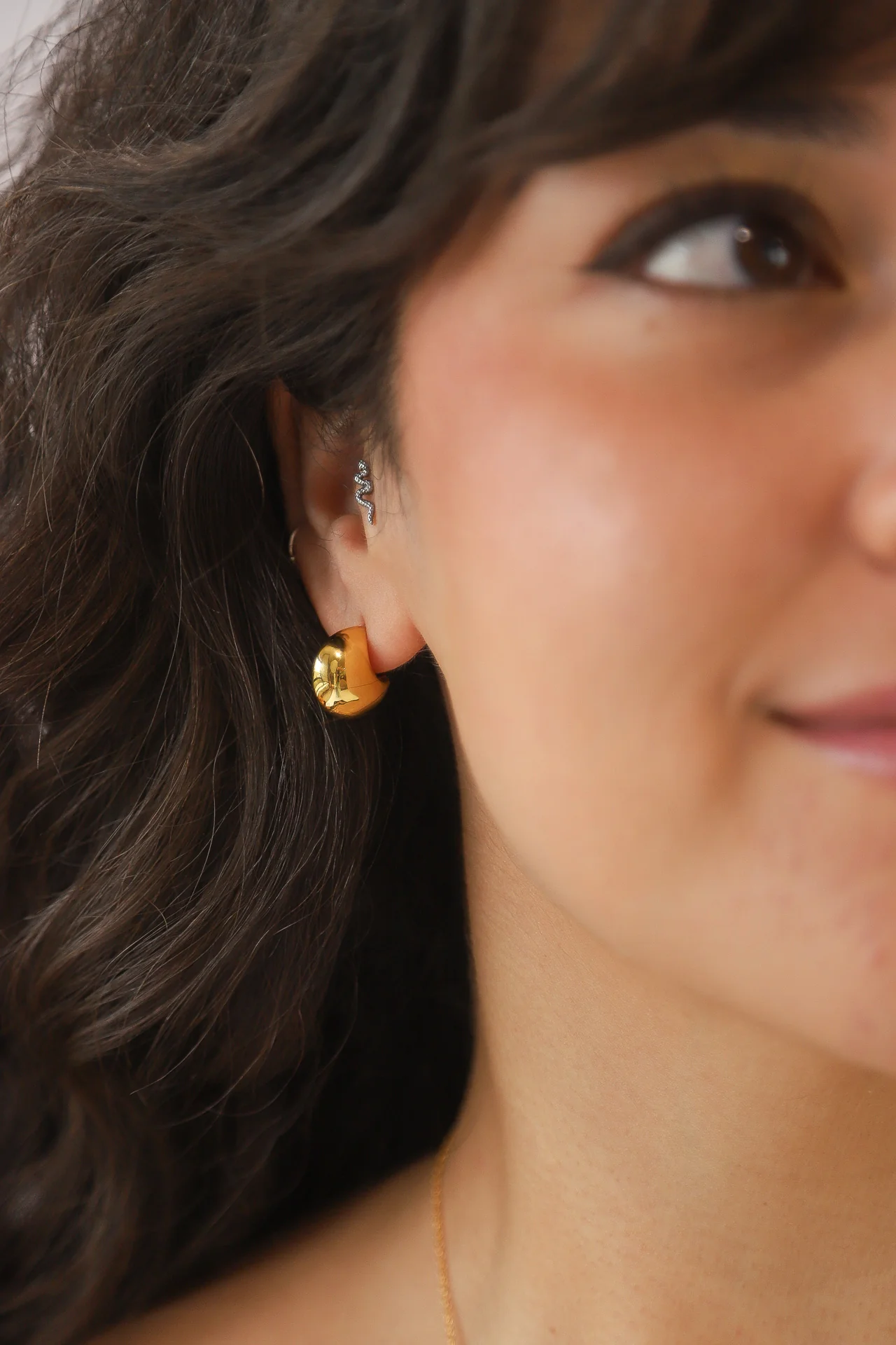 Gold Jali Earrings - Image 3