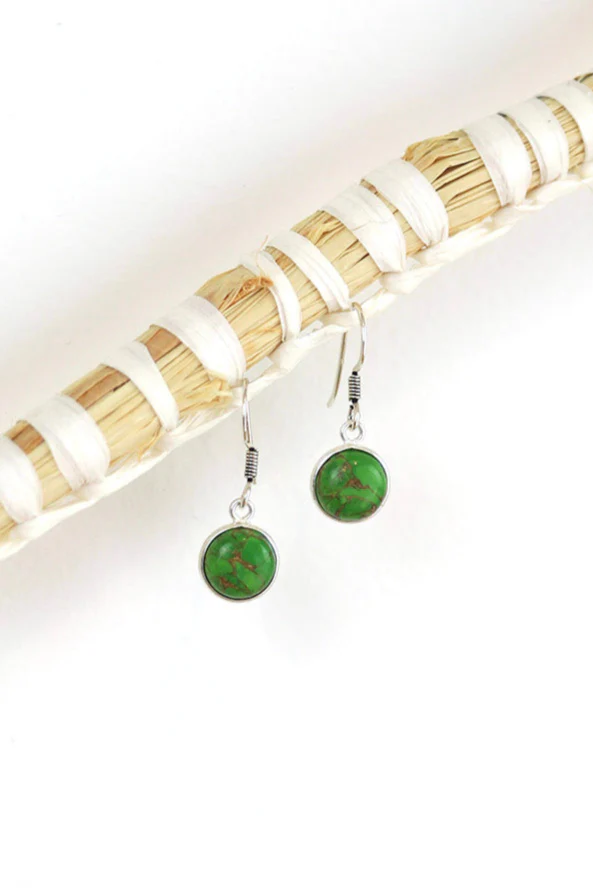 Green Copper Turquoise Irma Earrings