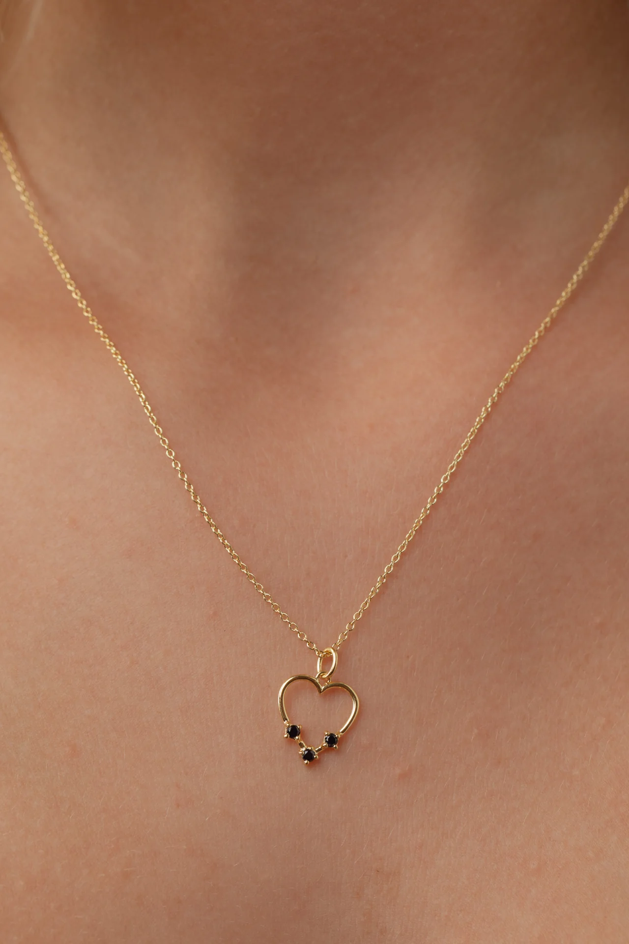 Heartley Trio Gold Necklace - Image 3