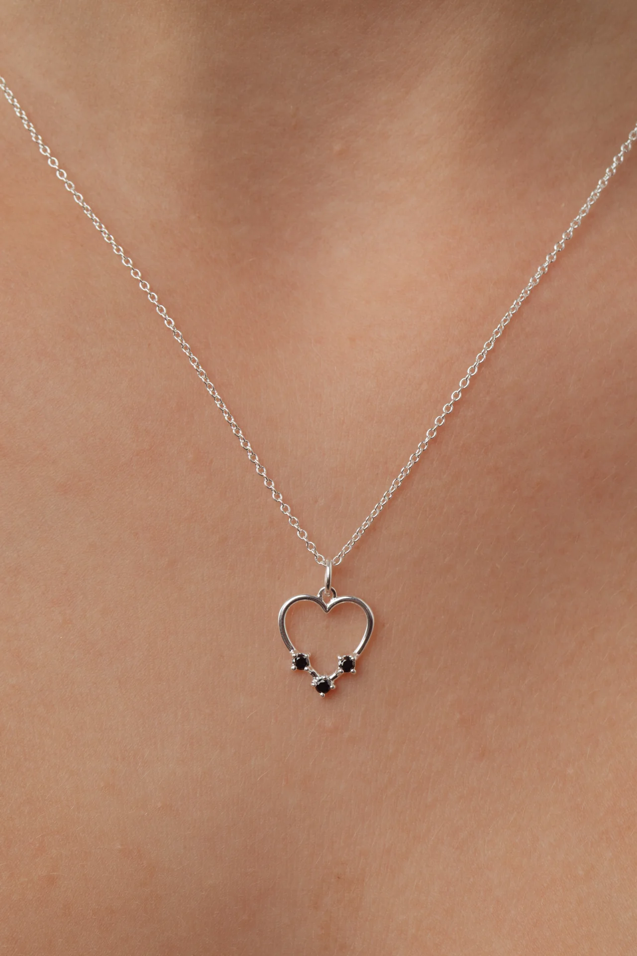 Heartley Trio Silver Necklace - Image 4
