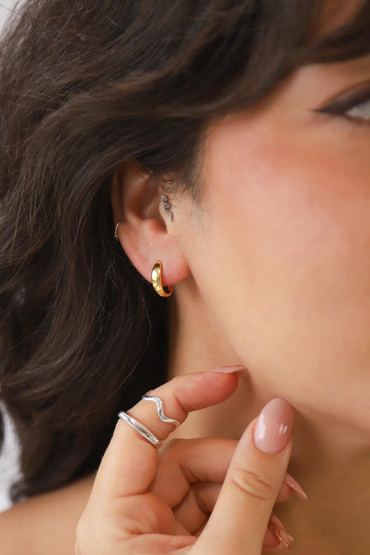 Jianna Gold Hoops - Image 4