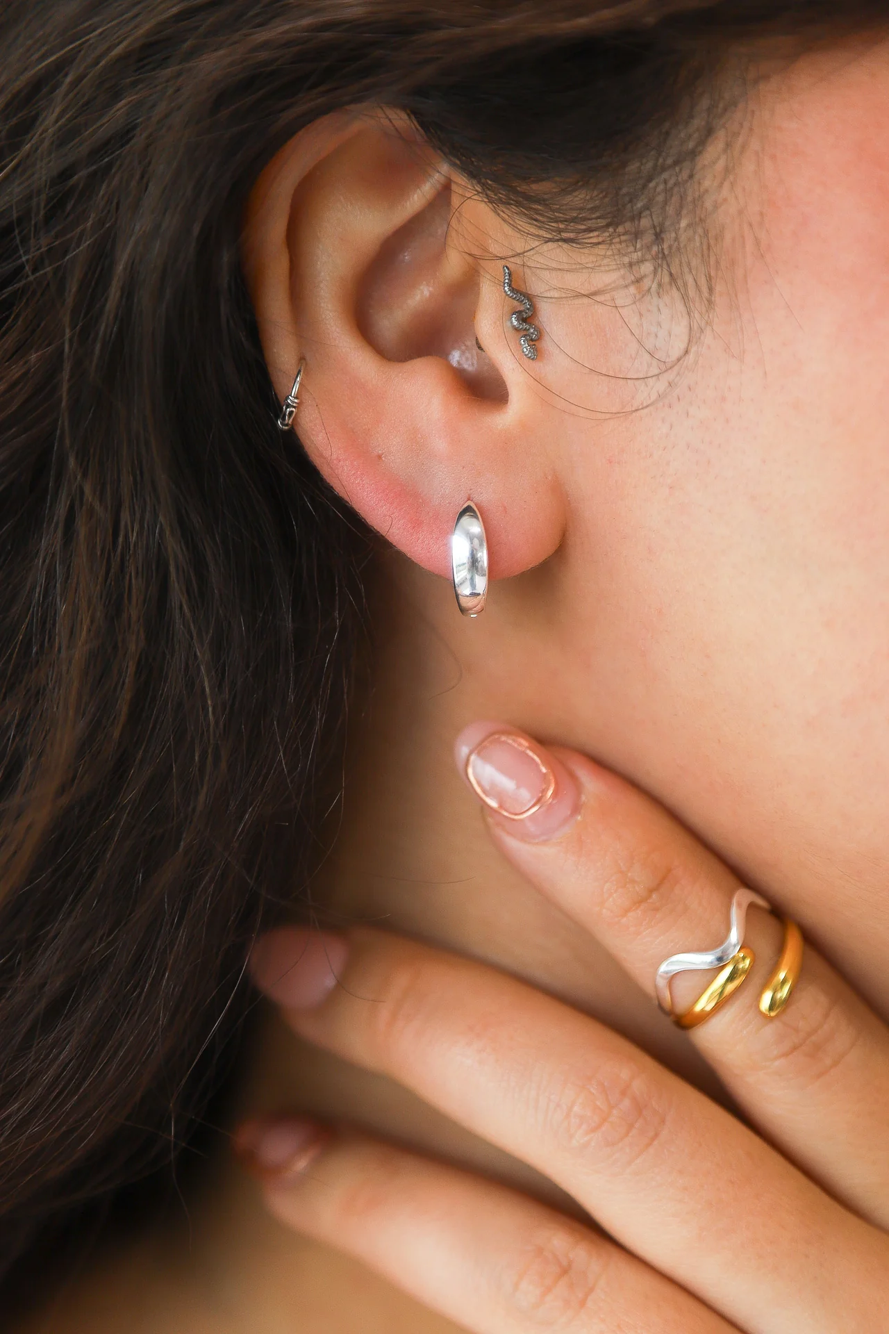 Jianna Silver Hoops