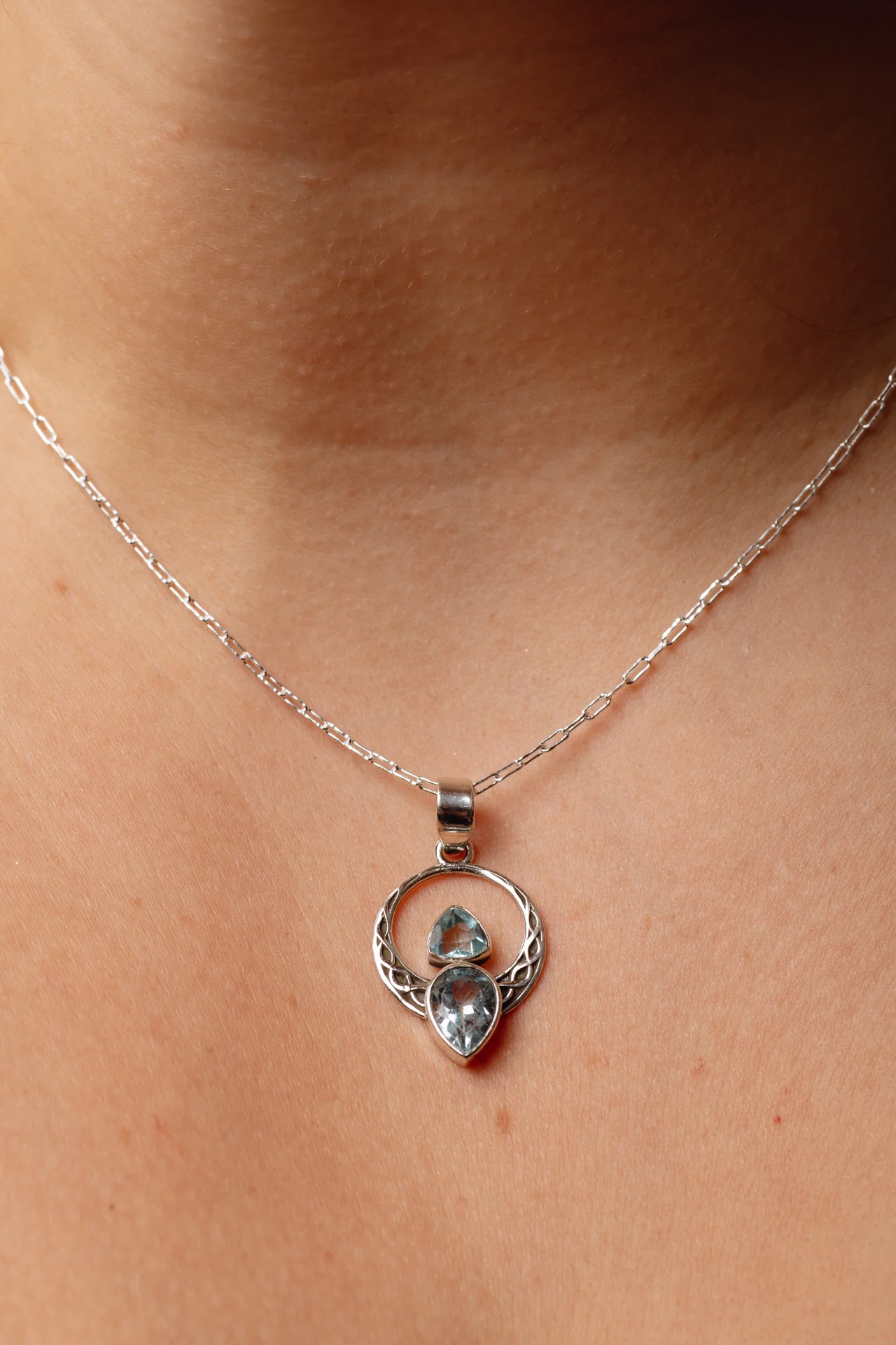 Kalinya Celtic Blue Topaz Pendant - Image 2