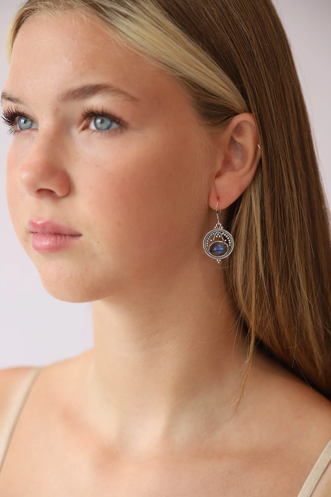 Labradorite Cora Ornate Earrings - Image 2