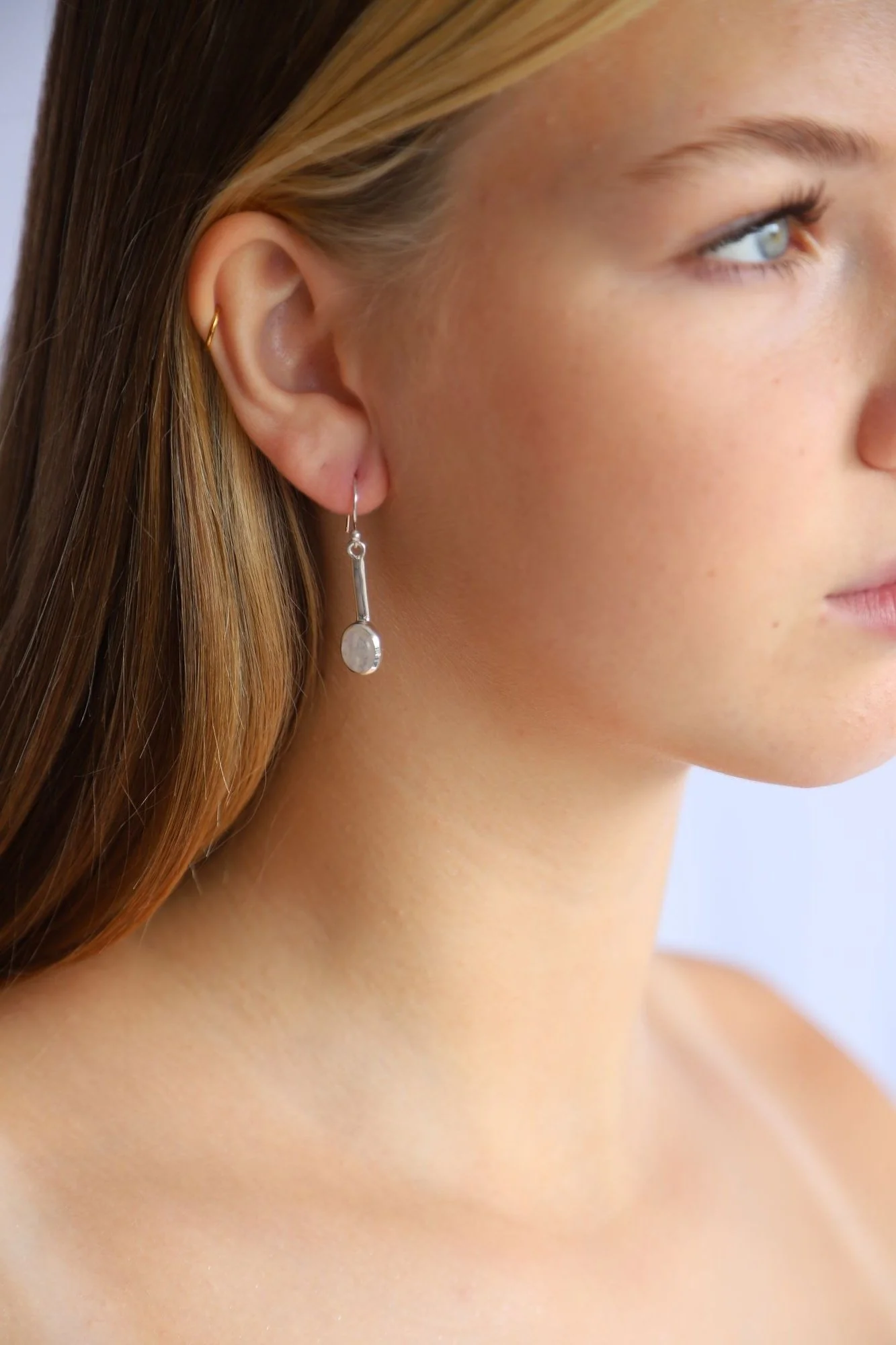 Moonstone Long Bar Drops - Image 2