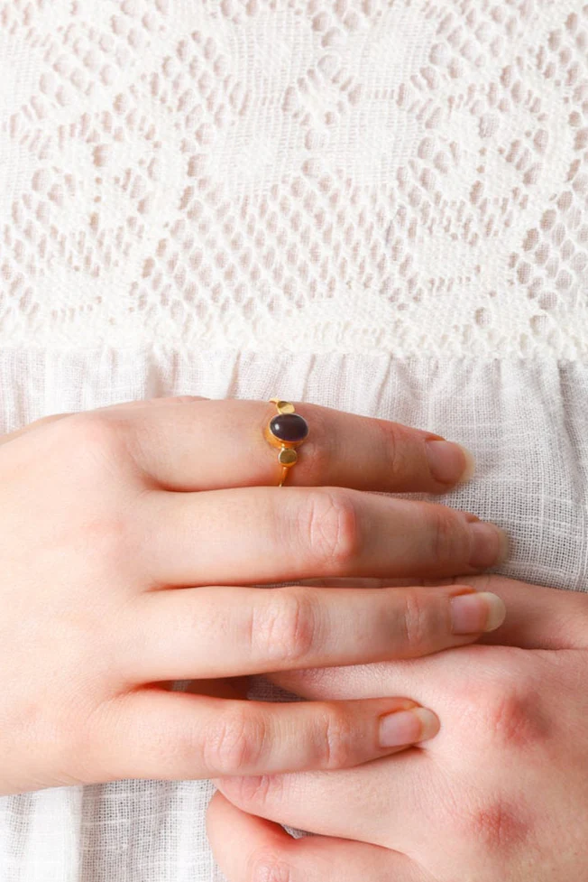 Gold Amethyst Edna Ring - Image 4