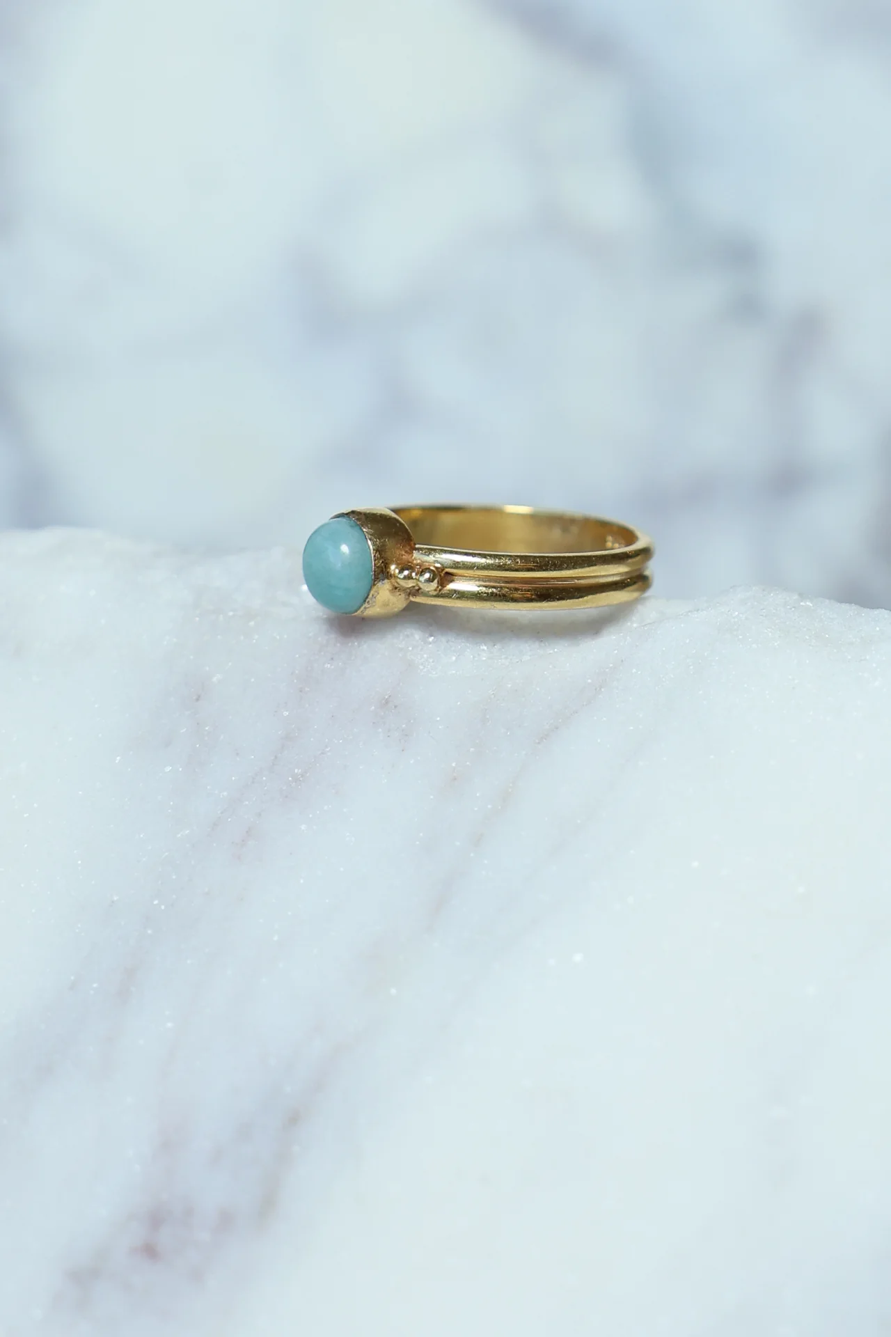 Gold Amazonite Uko Ring - Image 3