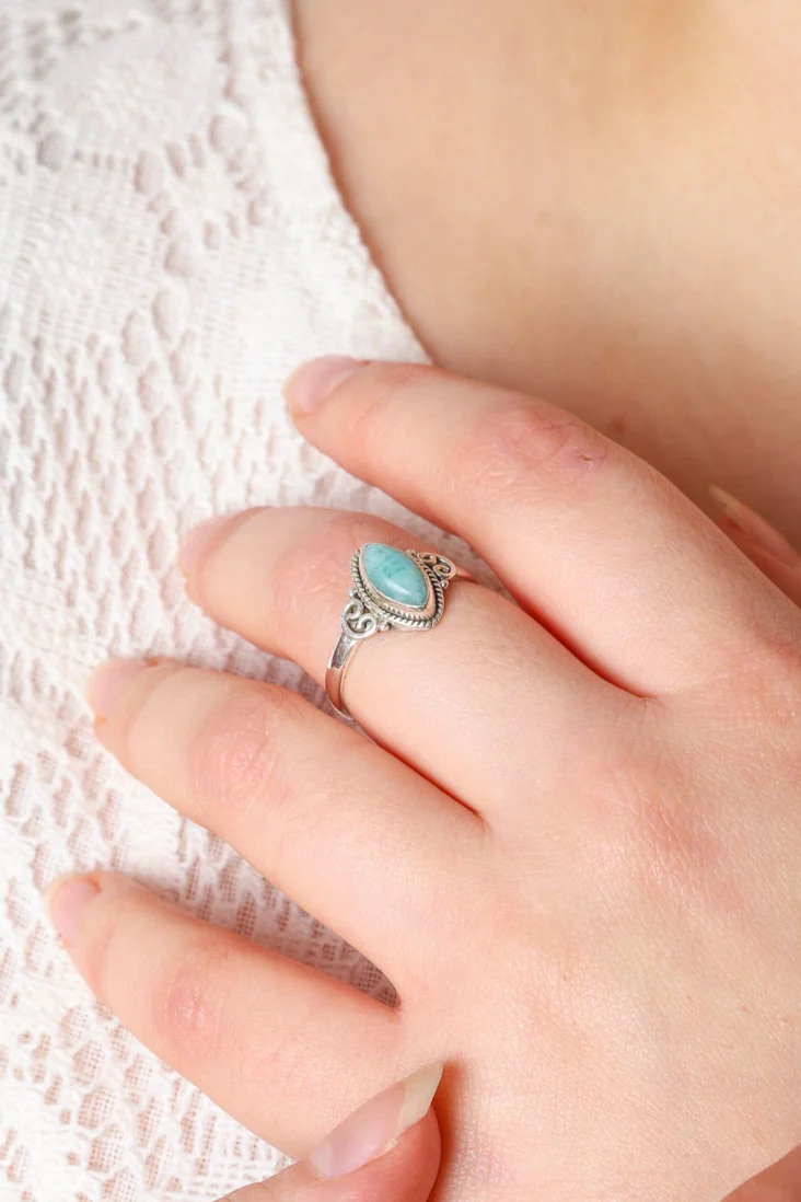 Amazonite Yasmin Marquise Ring - Image 4
