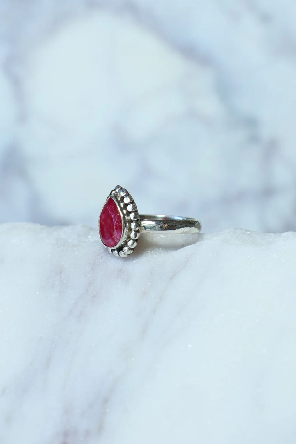 Ruby Mona Tear & Dot Ring - Image 3