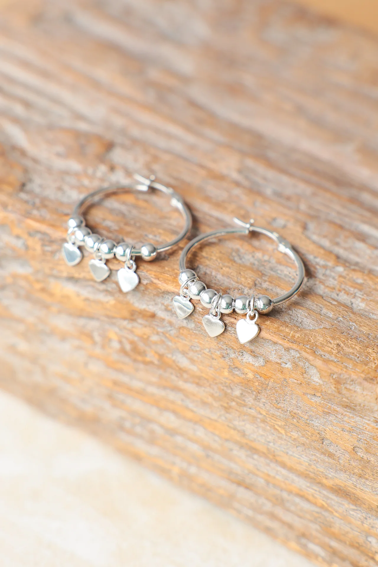 Heart Droplet Hoops