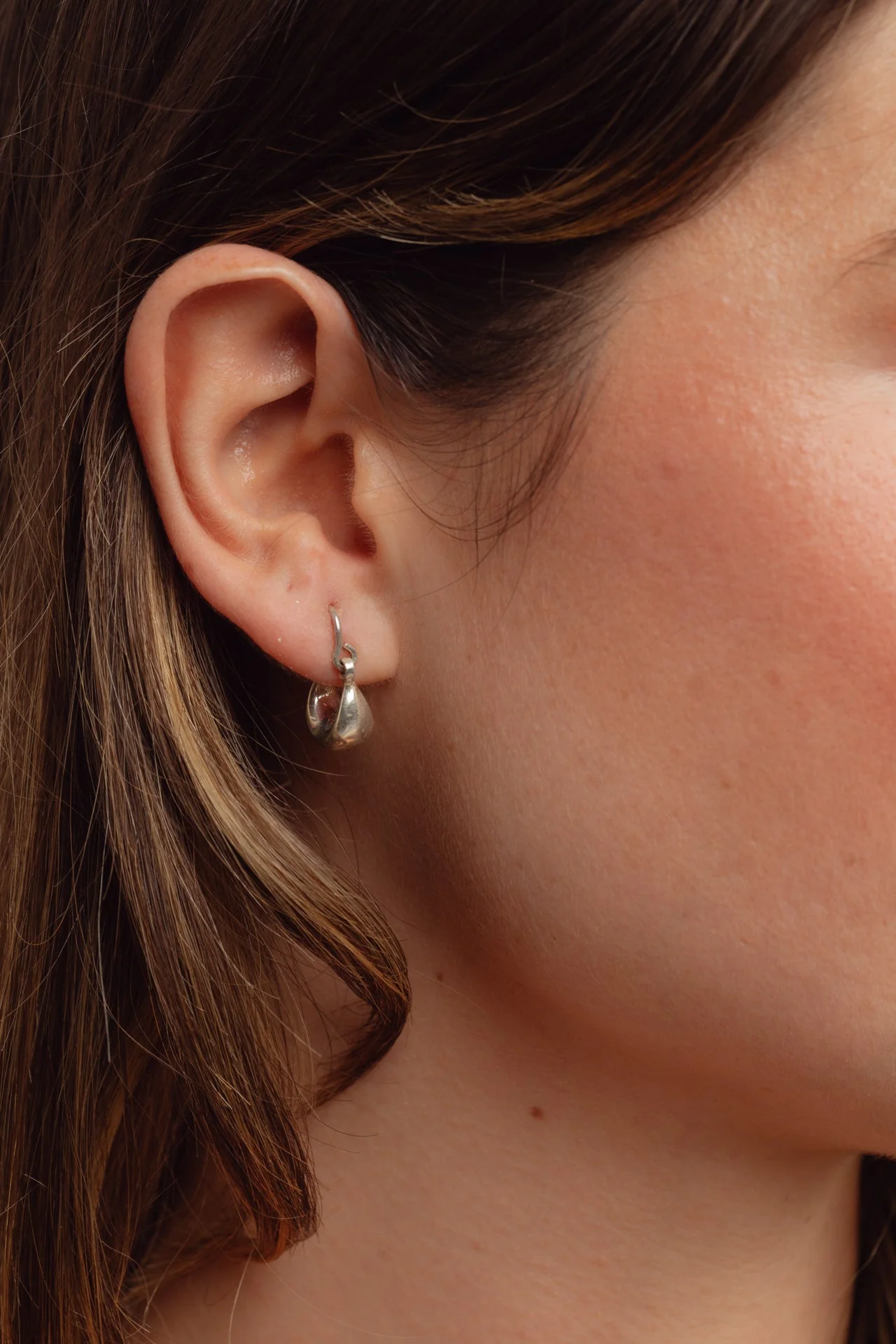 Kiera Small Puff Hoops - Image 2