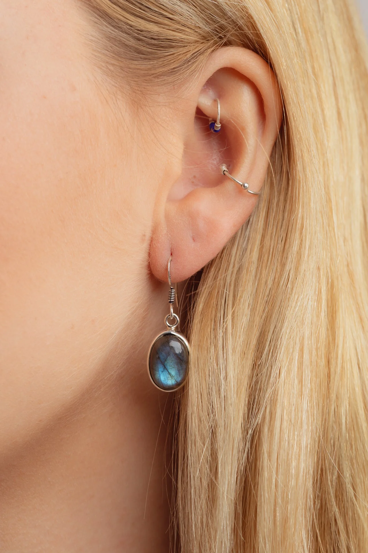Neroli Labradorite Oval Drop Earrings - Image 3