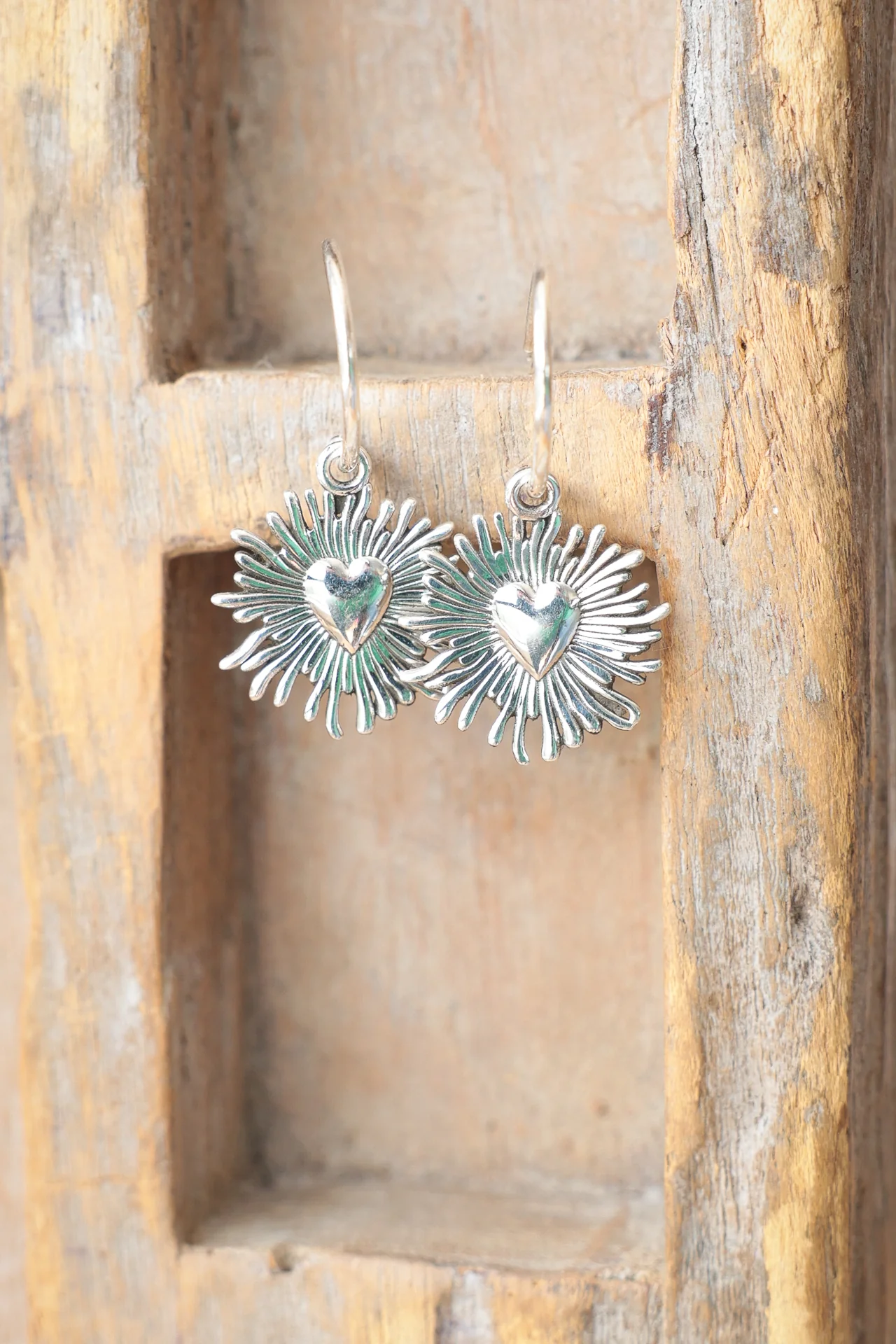 Sacred Heart Charm Earrings