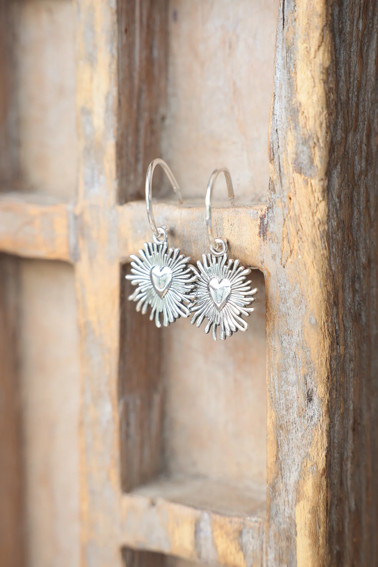 Sacred Heart Charm Earrings - Image 2