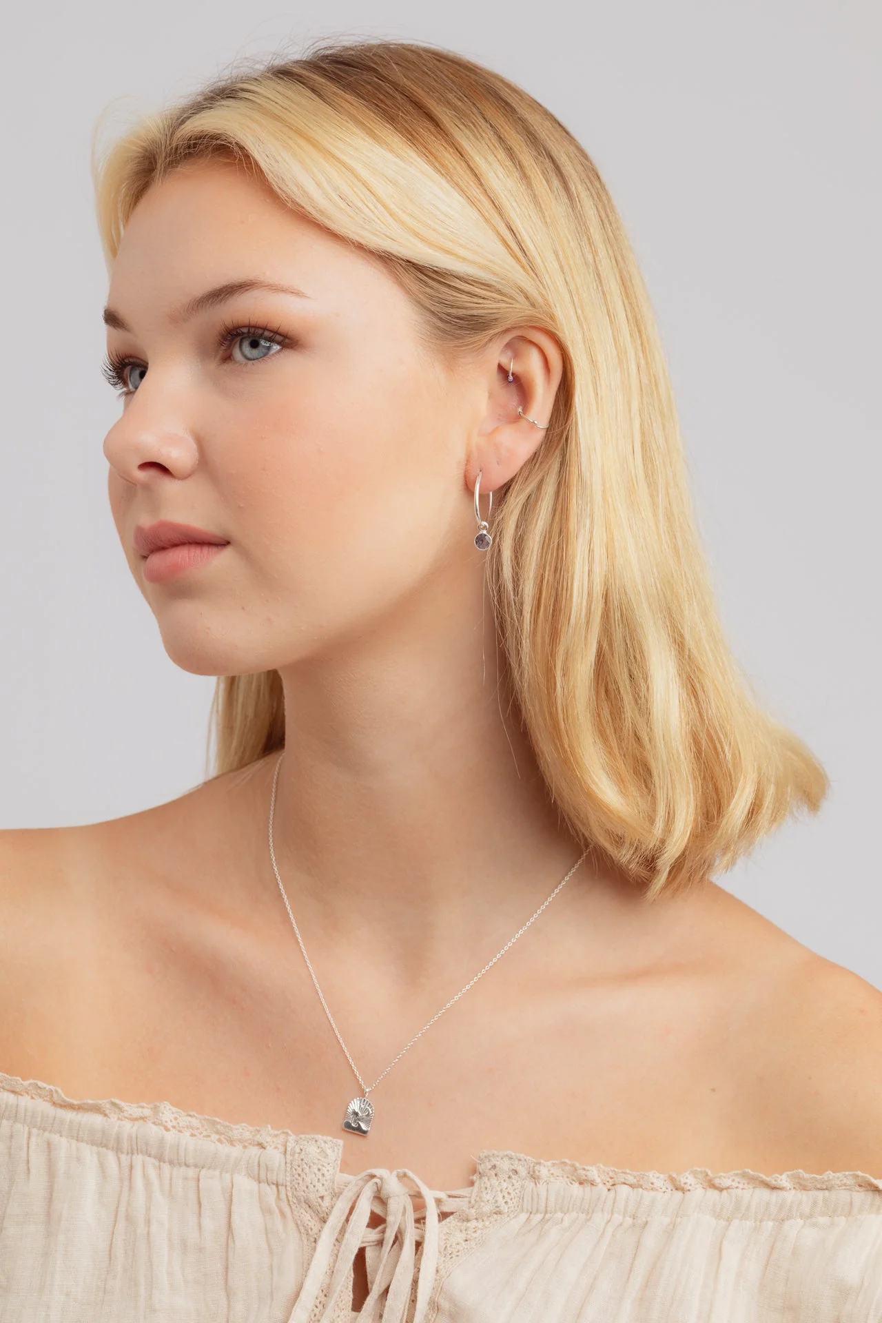 Eira Iolite Droplet Hoops - Image 3