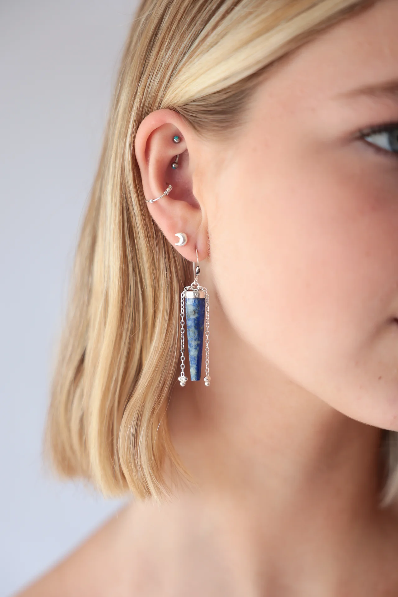 Lapis Spike Earrings