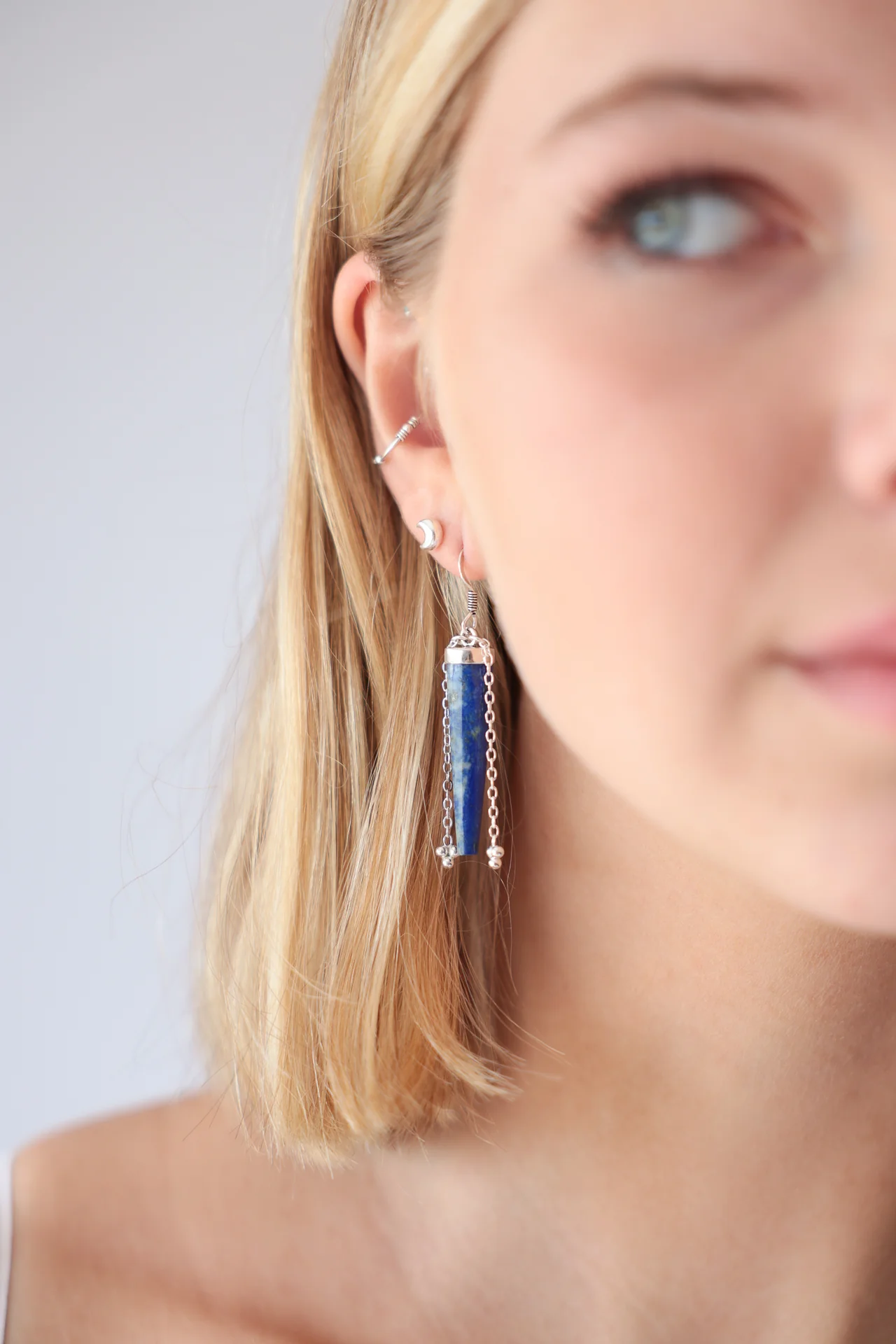 Lapis Spike Earrings - Image 3