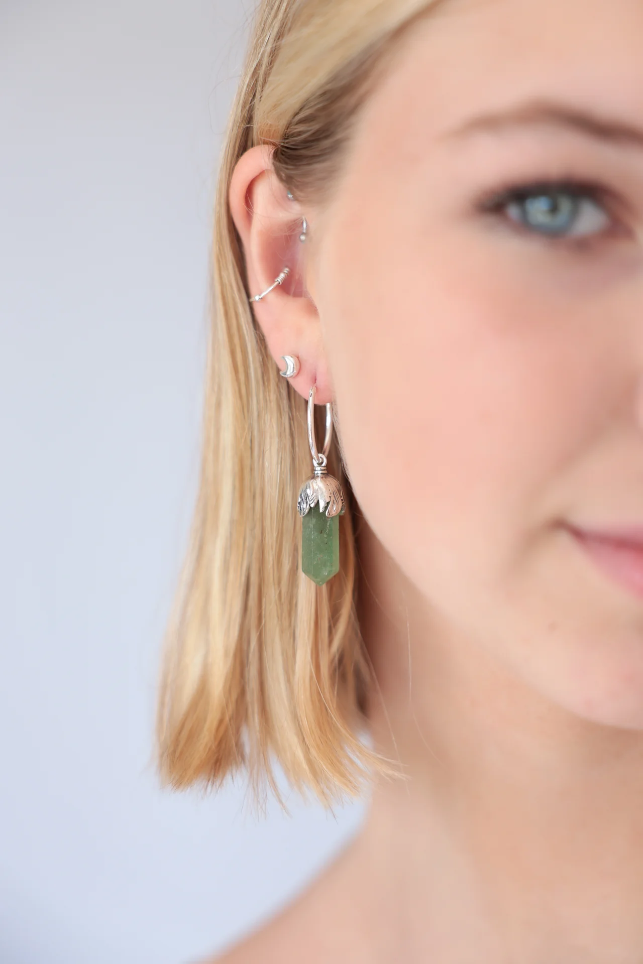 Bellflower Green Aventurine Earrings - Image 3