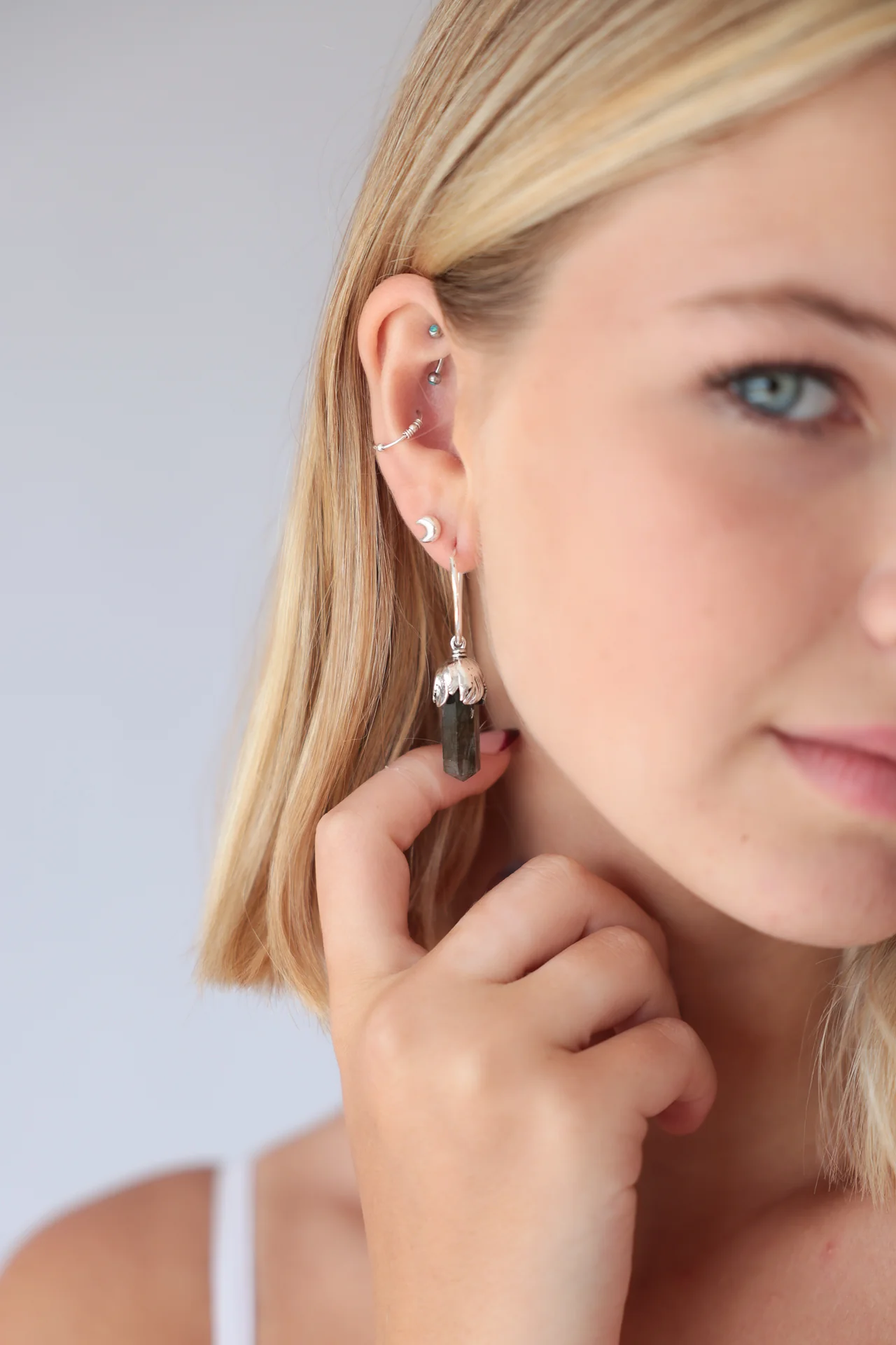 Bellflower Labradorite Earrings - Image 2
