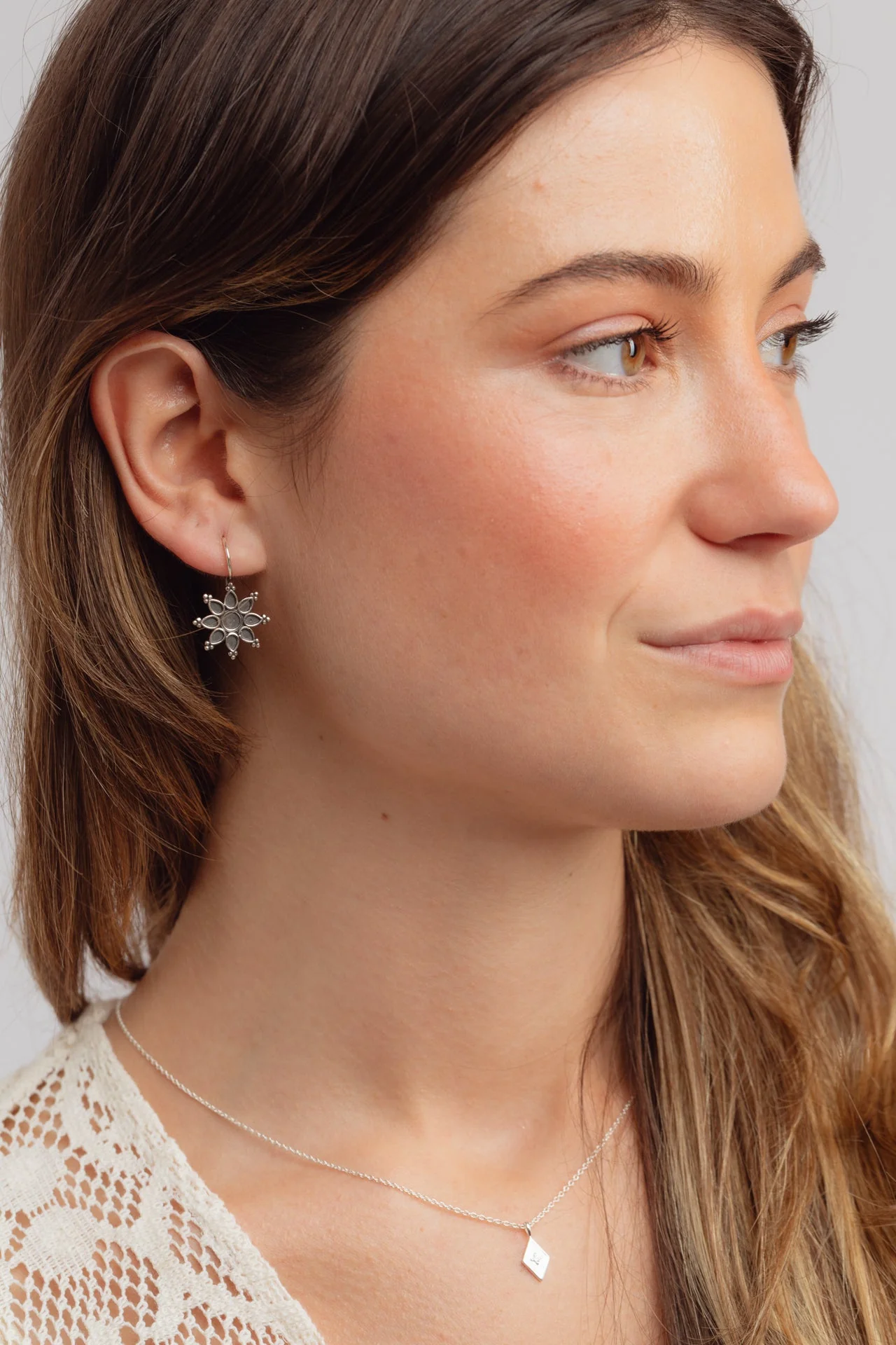 Stellate Flower Earrings - Image 2