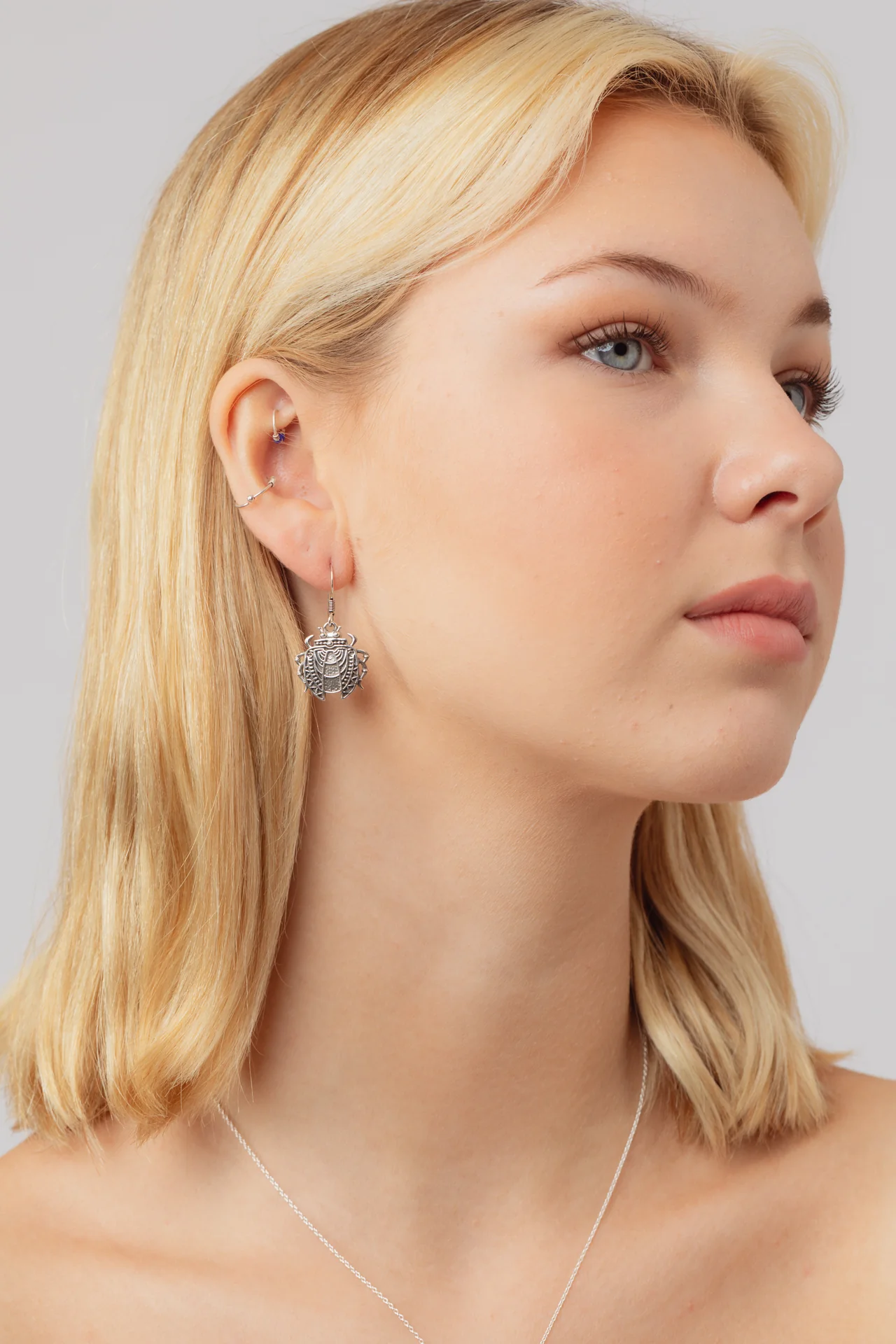 Scarab Beetle Earrings - Image 2