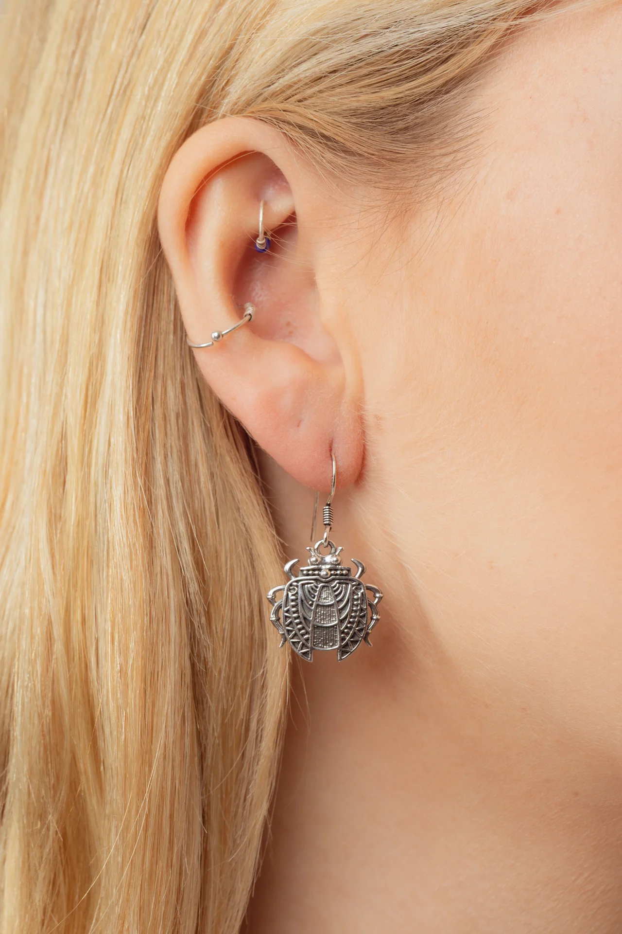 Scarab Beetle Earrings - Image 4