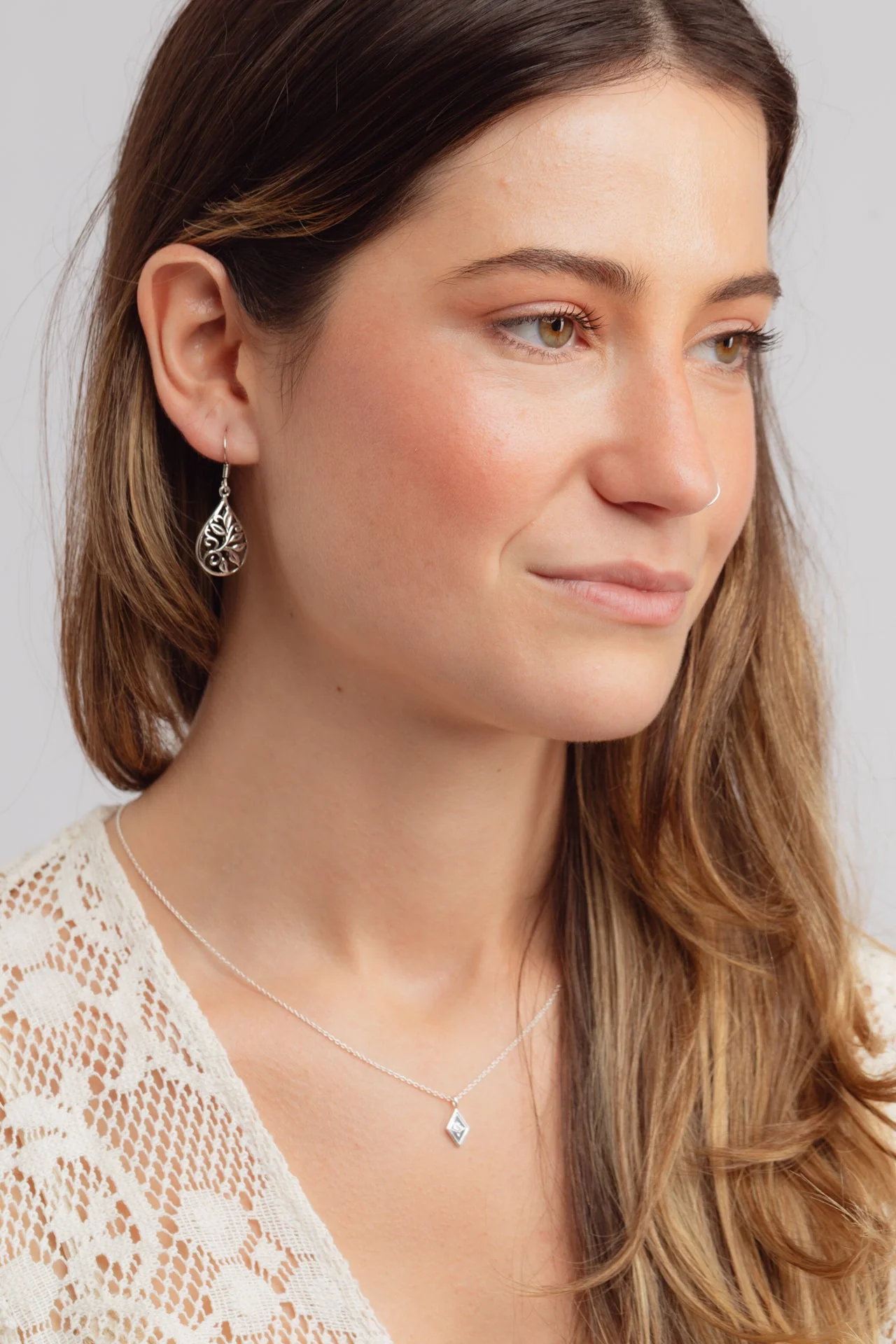 Climbing Ivy Teardrop Earrings - Image 2