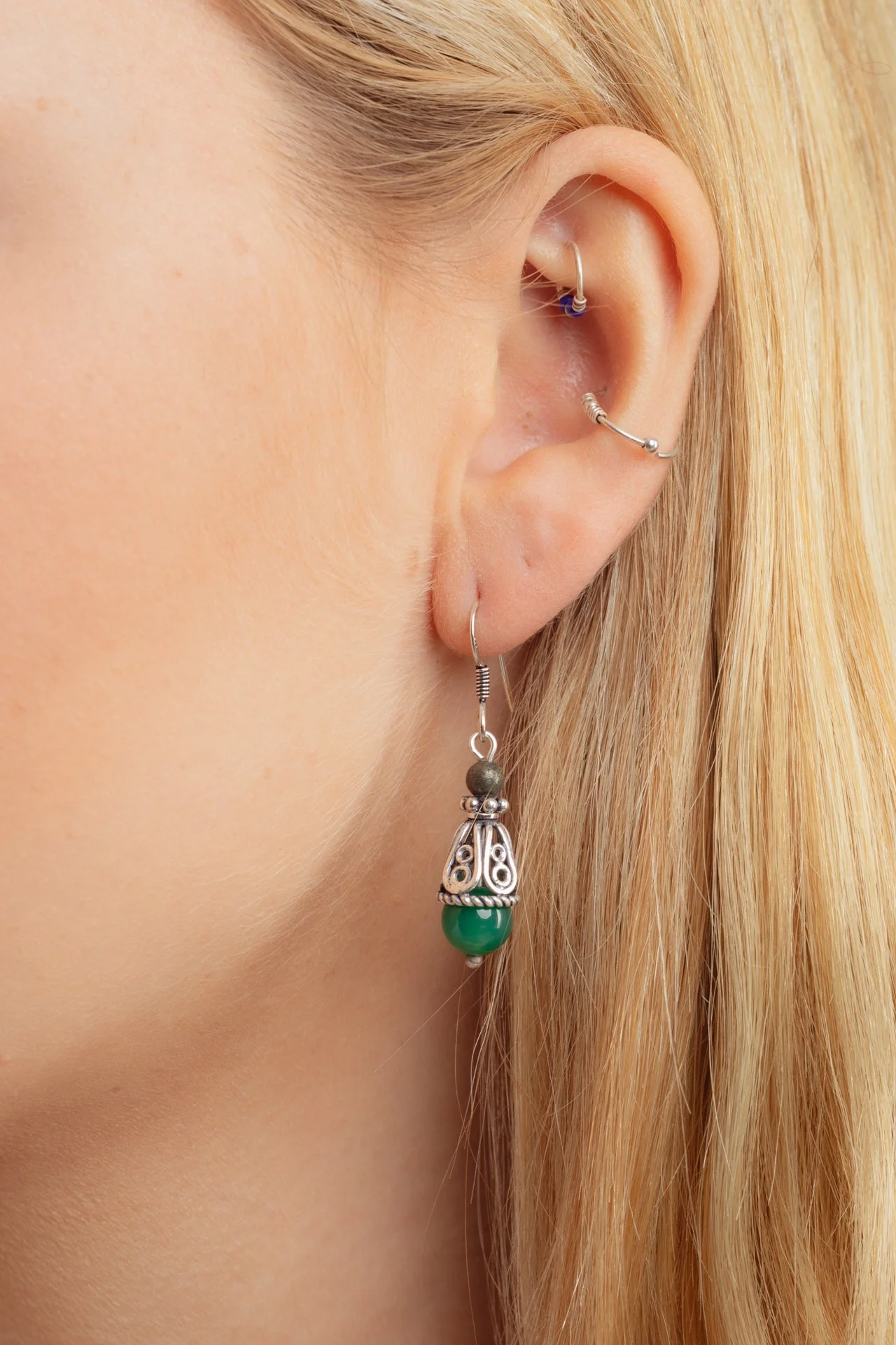 Billie Green Onyx Drop Earrings