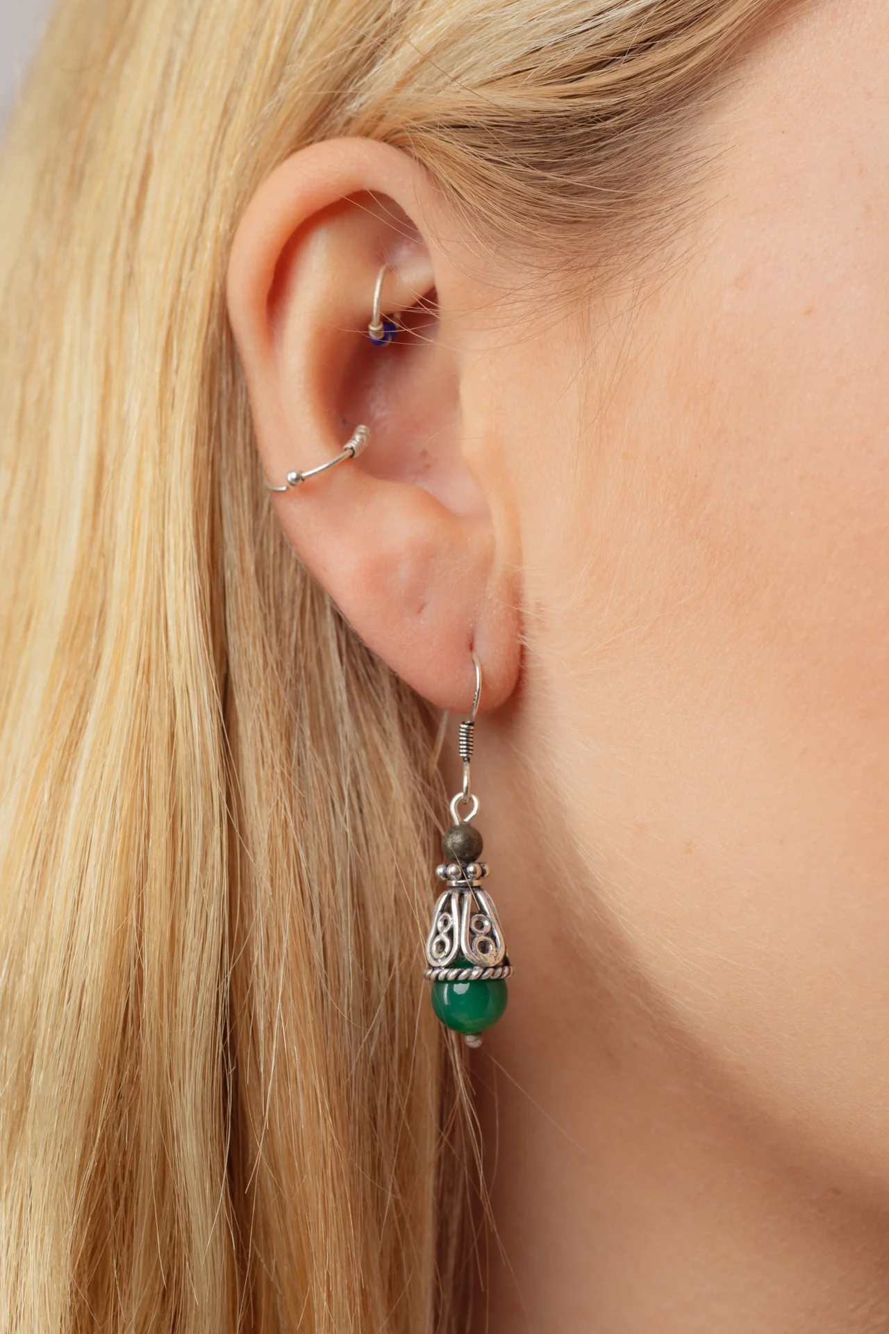 Billie Green Onyx Drop Earrings - Image 3