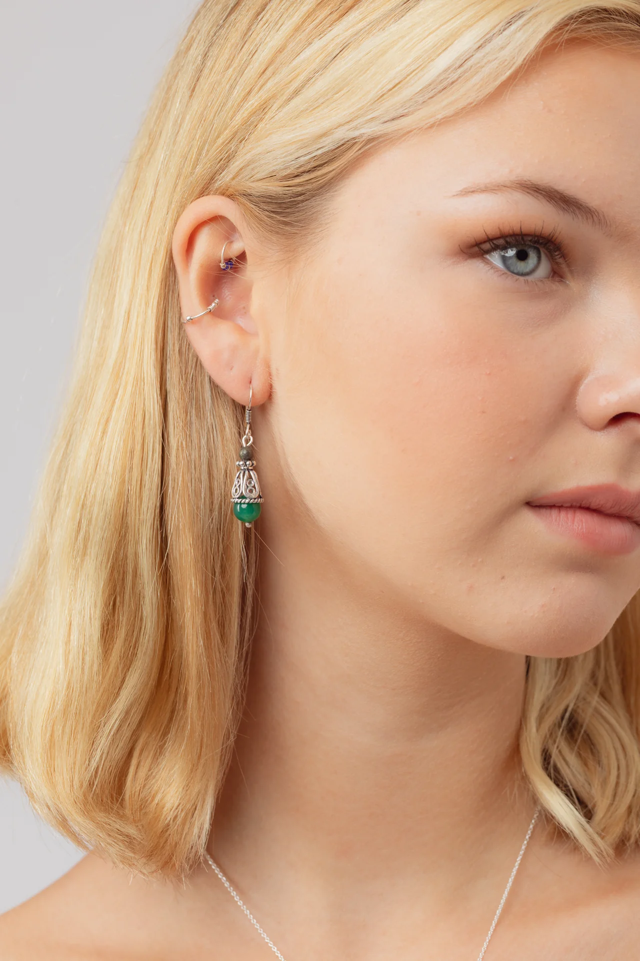 Billie Green Onyx Drop Earrings - Image 4