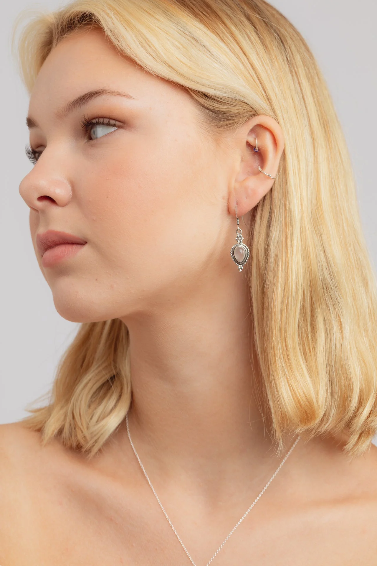 Siana Rose Quartz Delicate Teardrops - Image 4