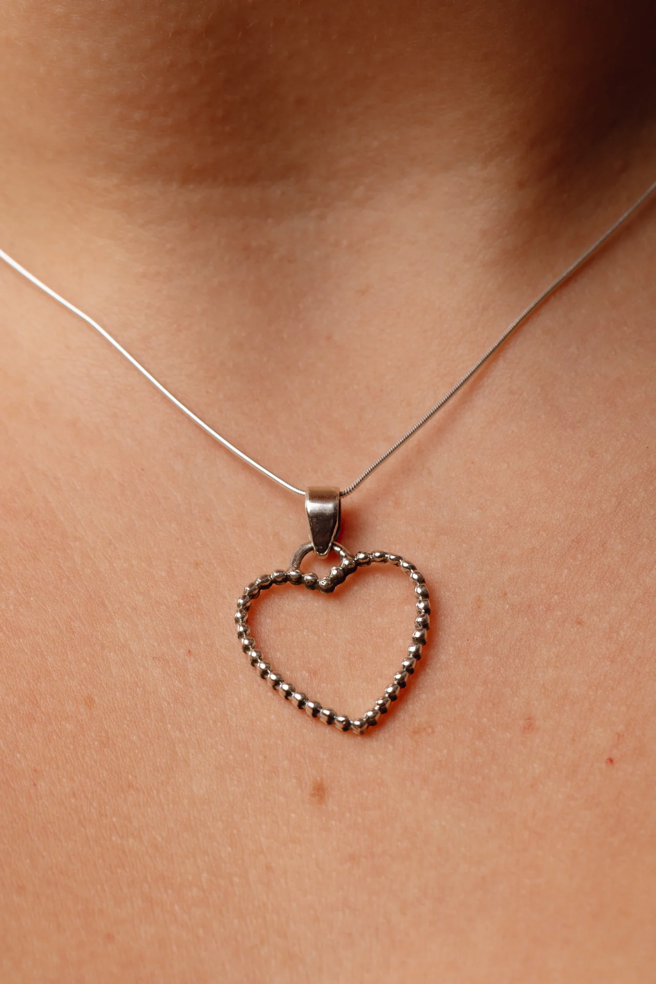 Seeded Open Heart Pendant - Image 2