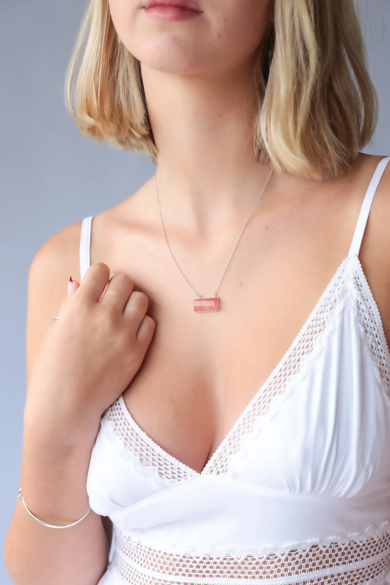 Niveena Cherry Quartz Necklace - Image 2