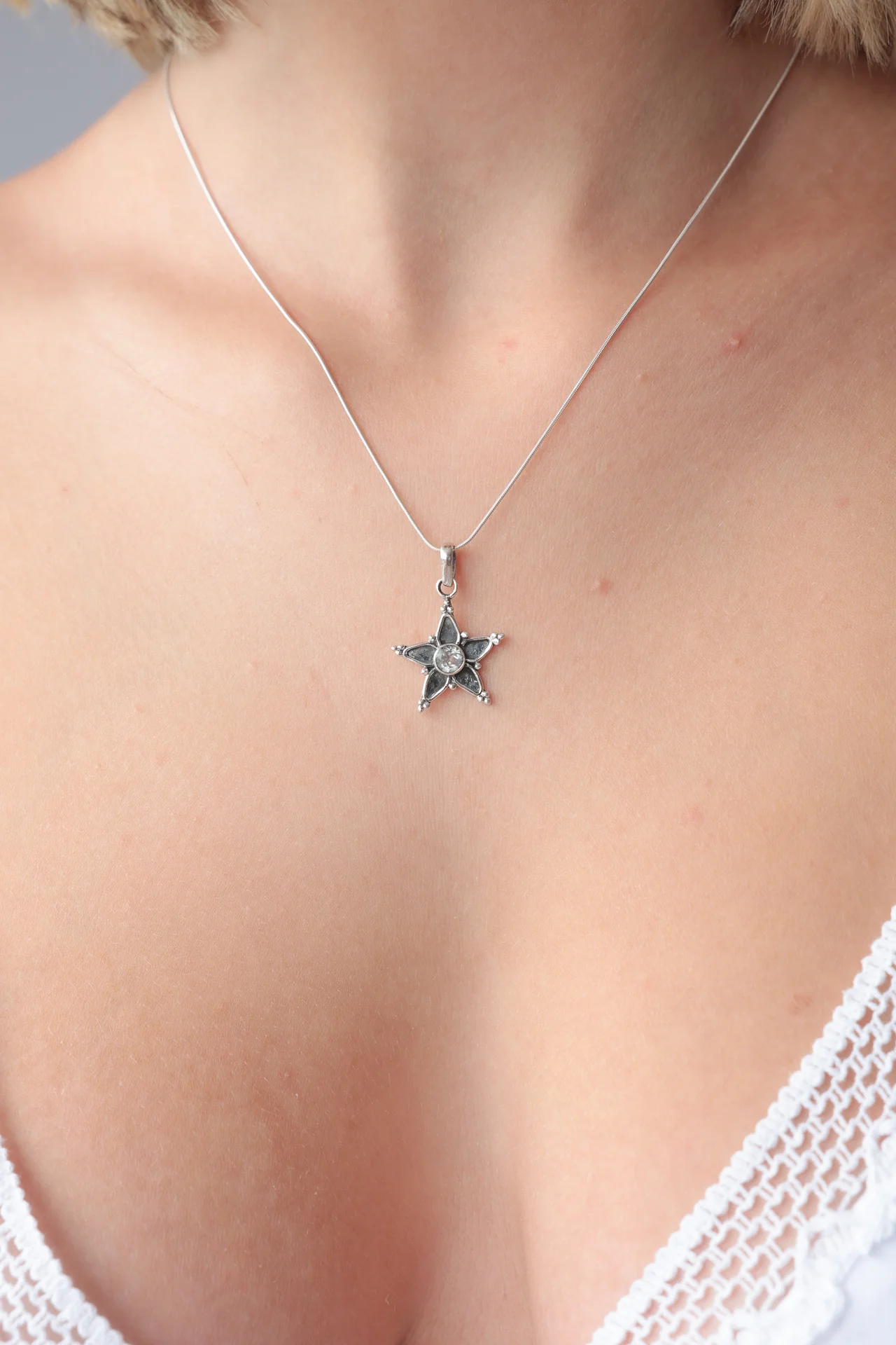 Bright Star Blue Topaz Pendant - Image 2