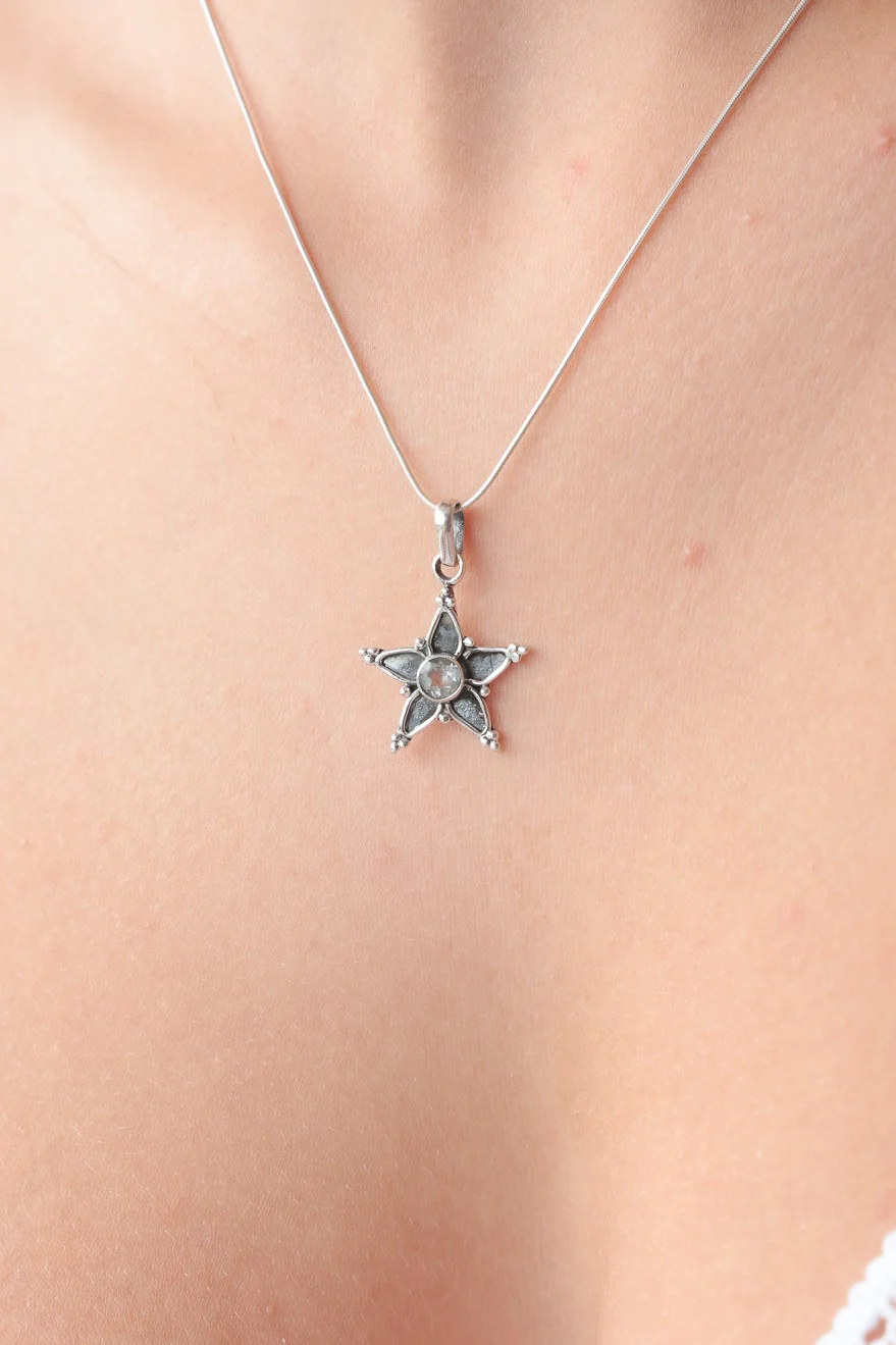 Bright Star Blue Topaz Pendant - Image 3